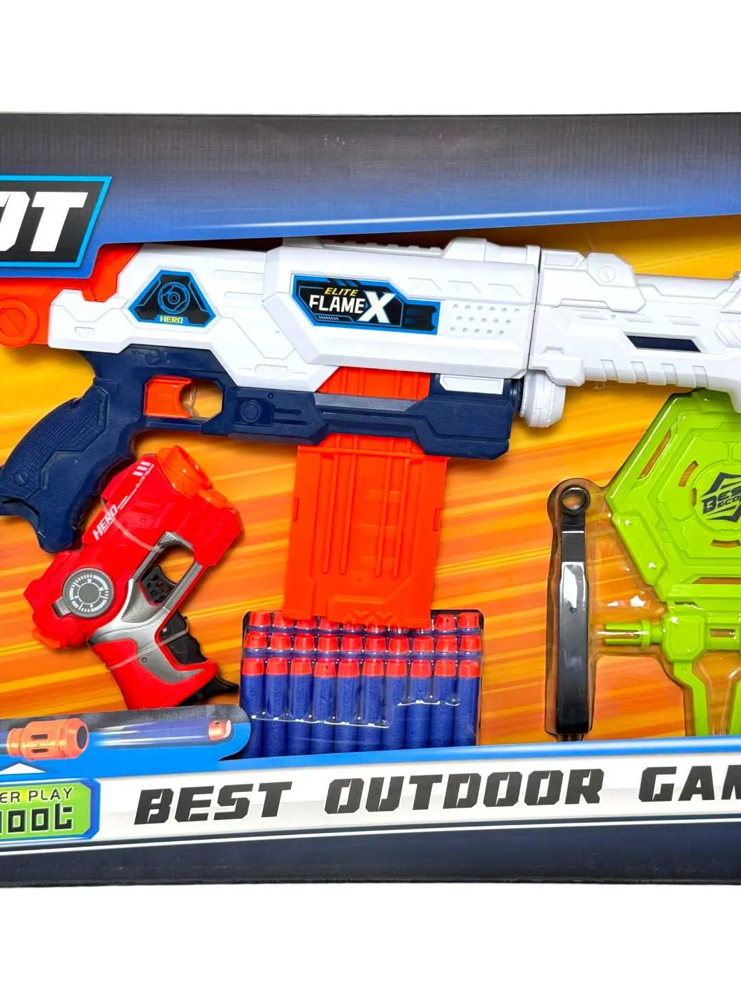 X-Shot blaster o'yin to'plami, to'pponcha, yumshoq o'qlar va nishonlar bilan — 3-rasm