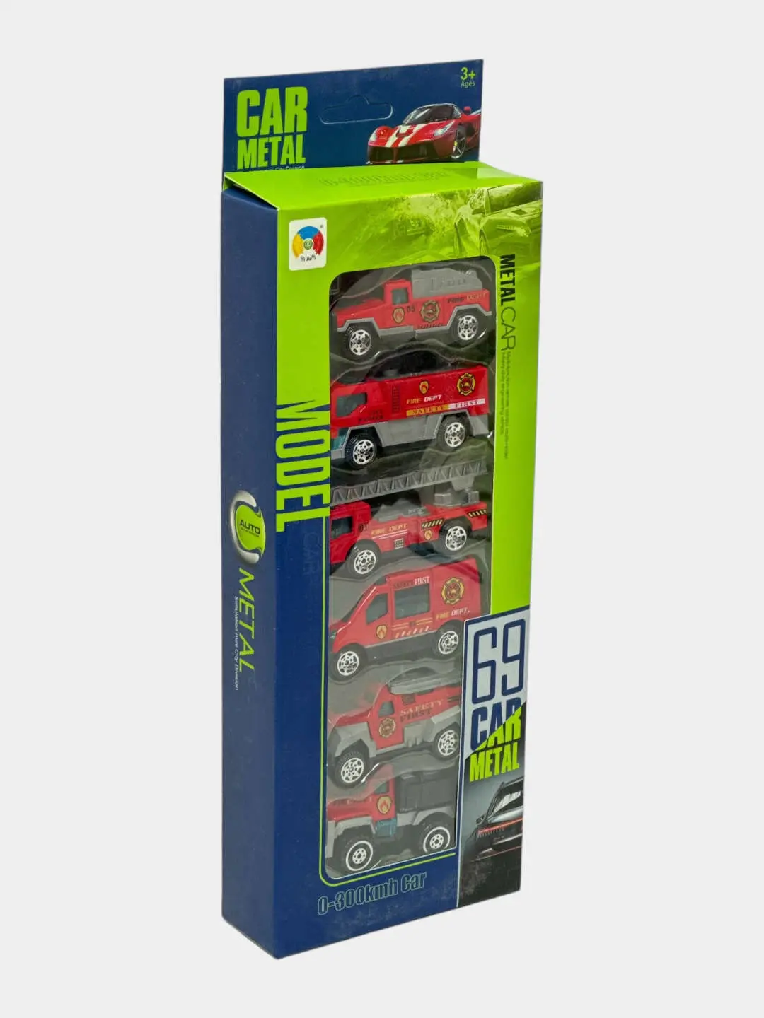 Yong'in mashinalari metall to'plami, Qizil die-cast modellari, 3 yoshdan oshgan bolalar uchun, Syujetli o'yinlar — 5-rasm