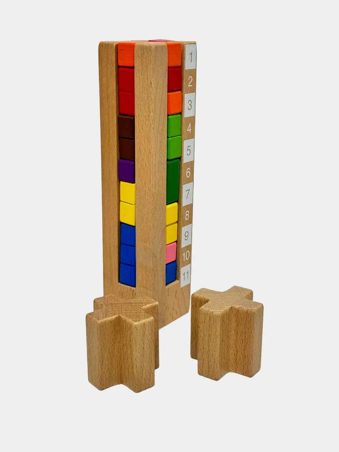 Yog'och tetris MLK-45913 mantiqni rivodjlantiruvchi logika 3+ ekologik — 2-rasm