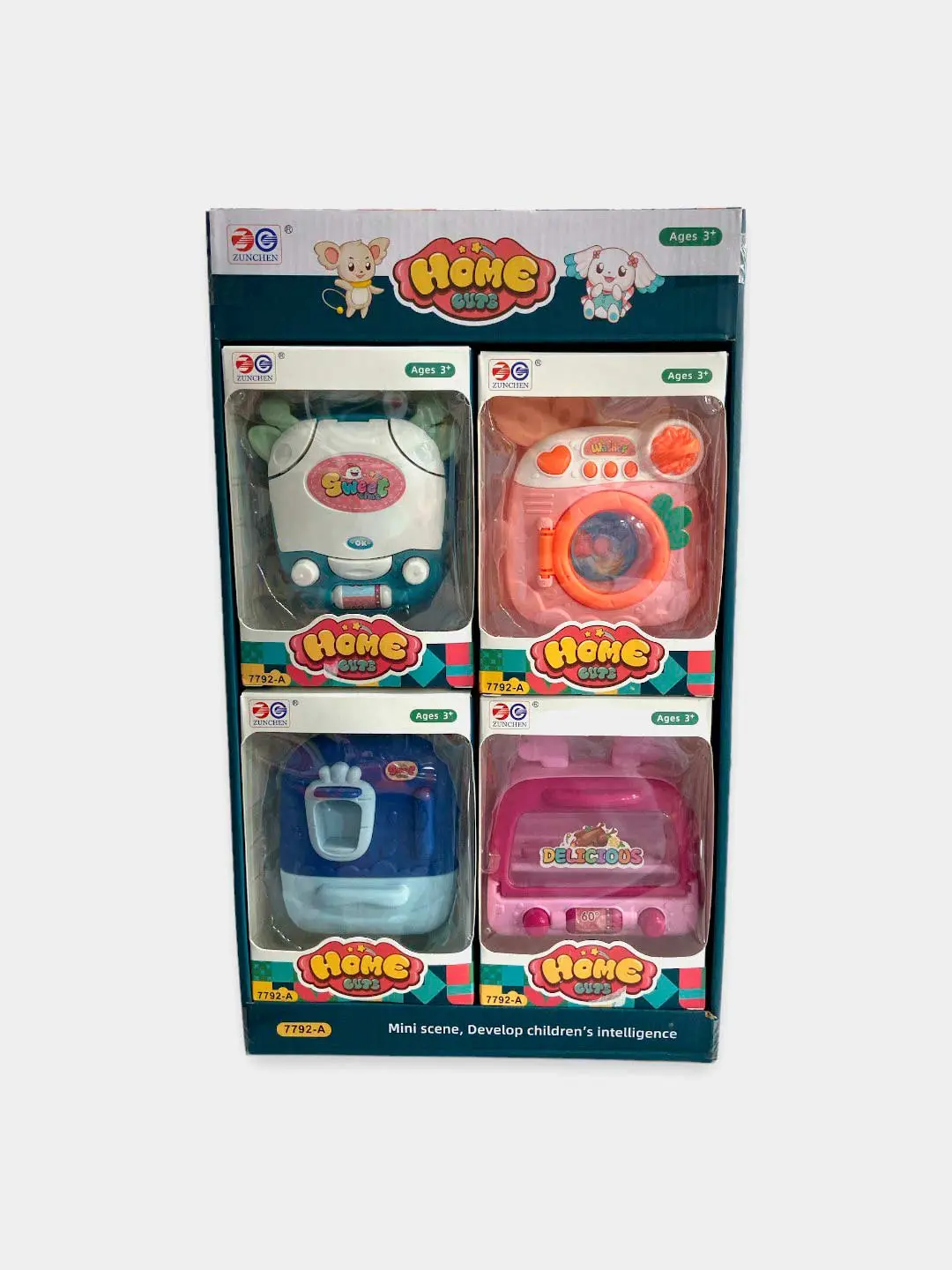 Home Cute o'yinchoq to'plami, Mini maishiy texnika, 3+ yosh bolalar rolli o'yinlari uchun, Xavfsiz plastmassa — 4-rasm