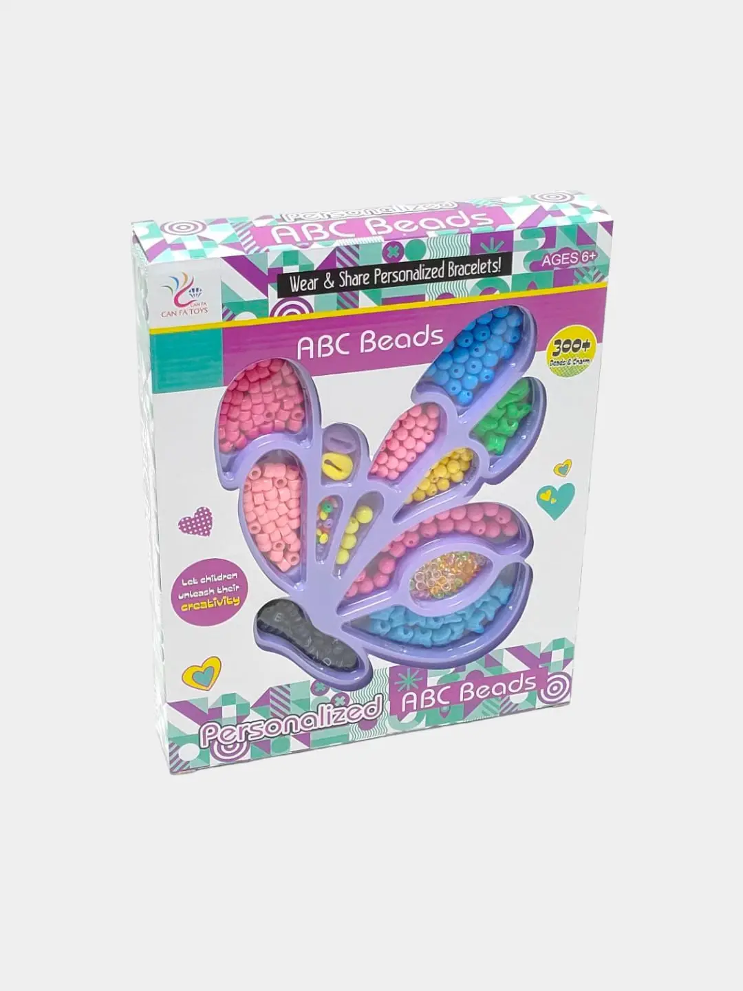 ABC Beads munchoqlar to'plami, bezaklar yasash uchun, harflar va osma taqinchoqlari bilan, 6 yoshdan kichik bolalar uchun Ko'd. 00179 — 5-rasm