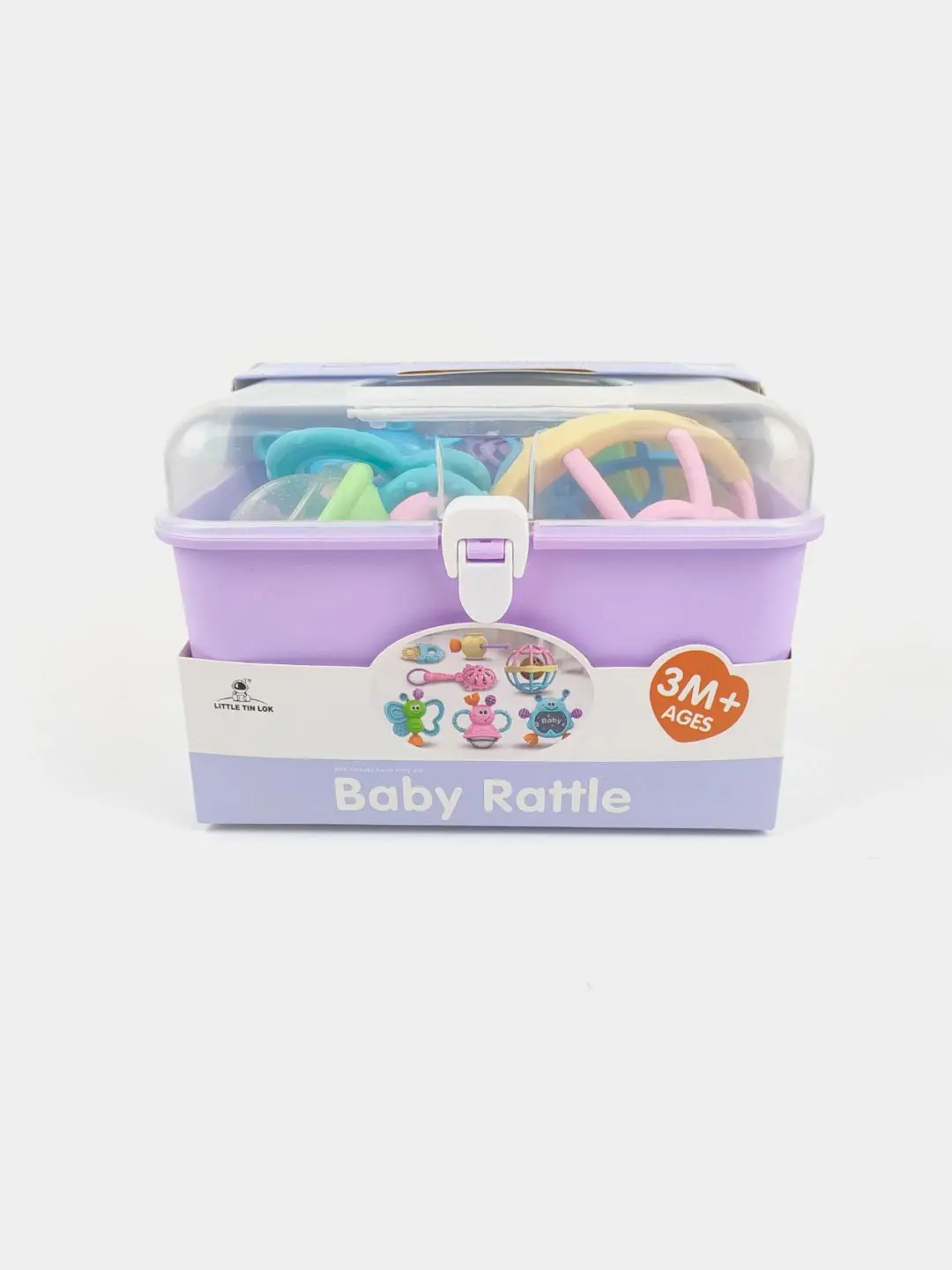 Набор погремушек Baby Rattle, Развивающие игрушки для детей от 3 месяцев, Безопасный пластик — фото 3