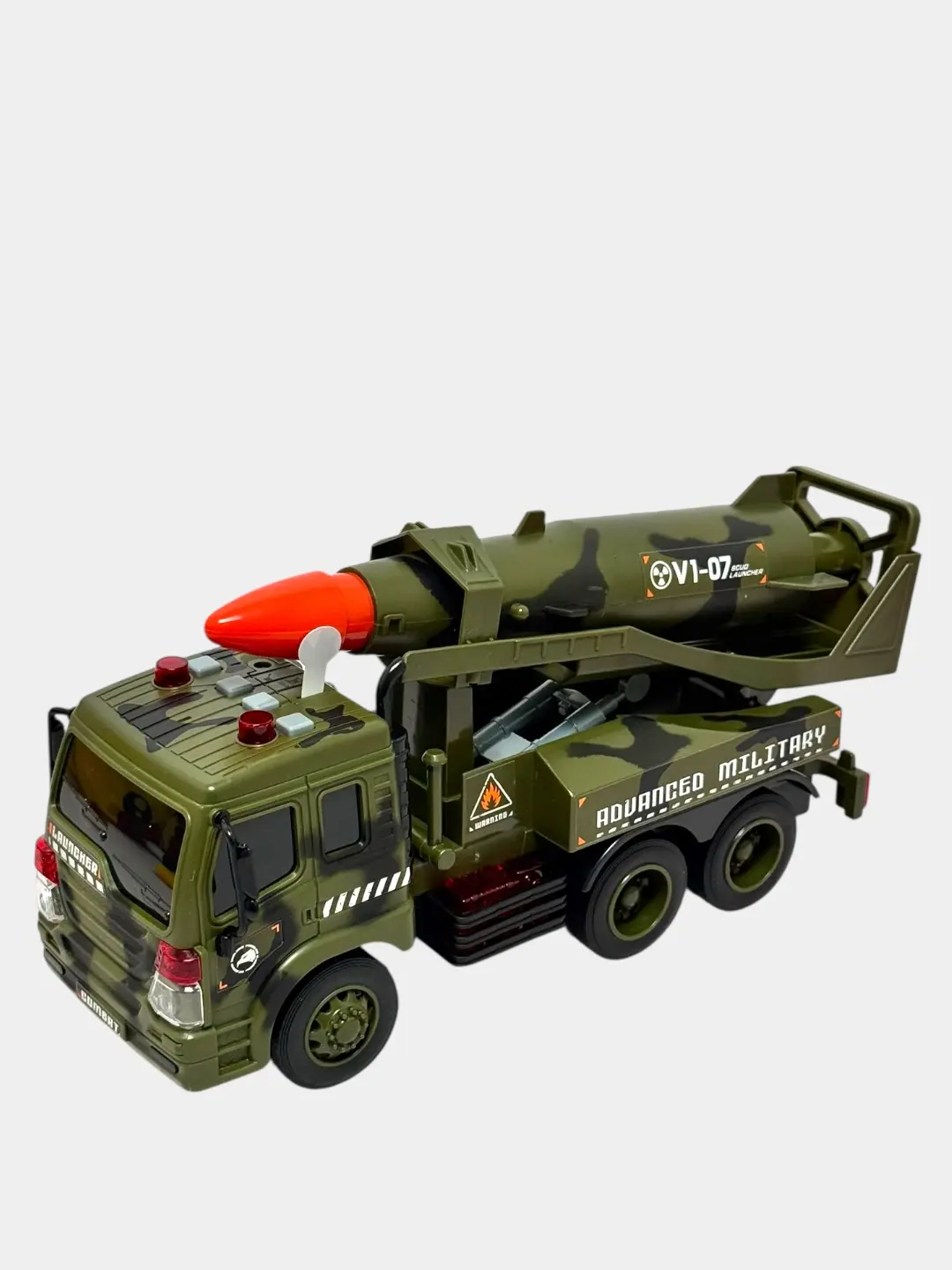 Launcher harbiy raketa mashinasi chiroqli va ovozli inertsion 1:16 — 2-rasm