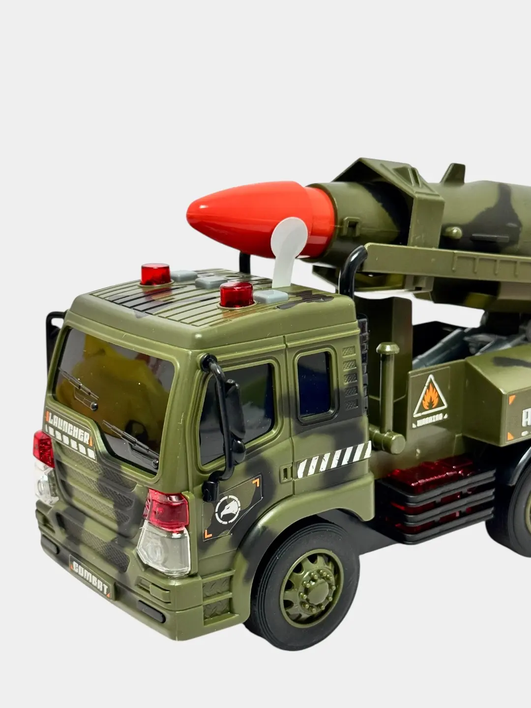 Launcher harbiy raketa mashinasi chiroqli va ovozli inertsion 1:16 — 3-rasm