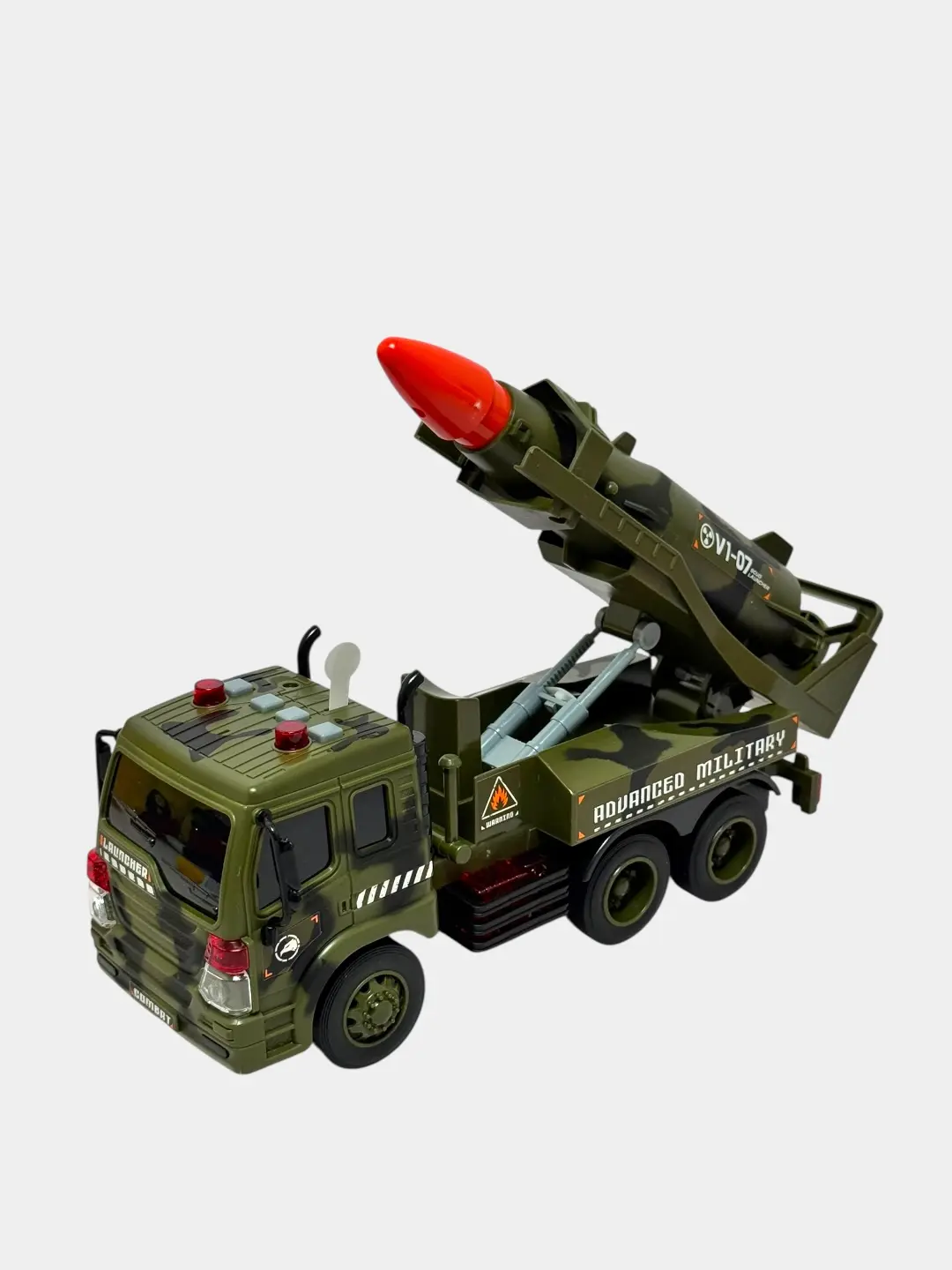 Launcher harbiy raketa mashinasi chiroqli va ovozli inertsion 1:16 — 5-rasm