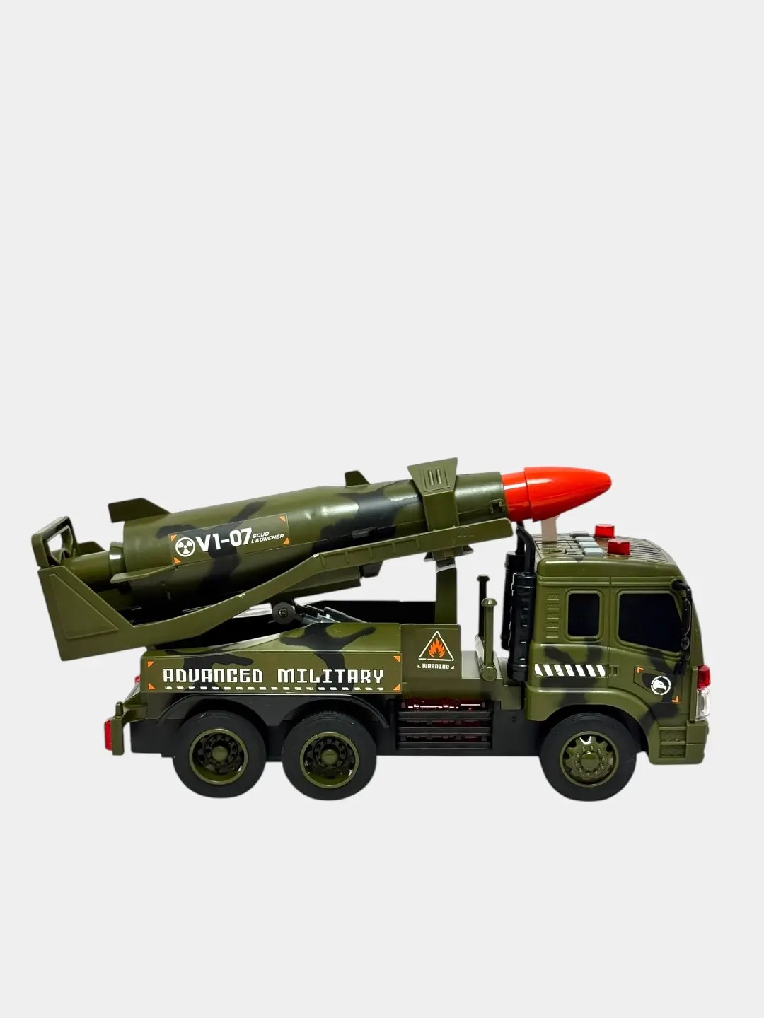 Launcher harbiy raketa mashinasi chiroqli va ovozli inertsion 1:16 — 8-rasm