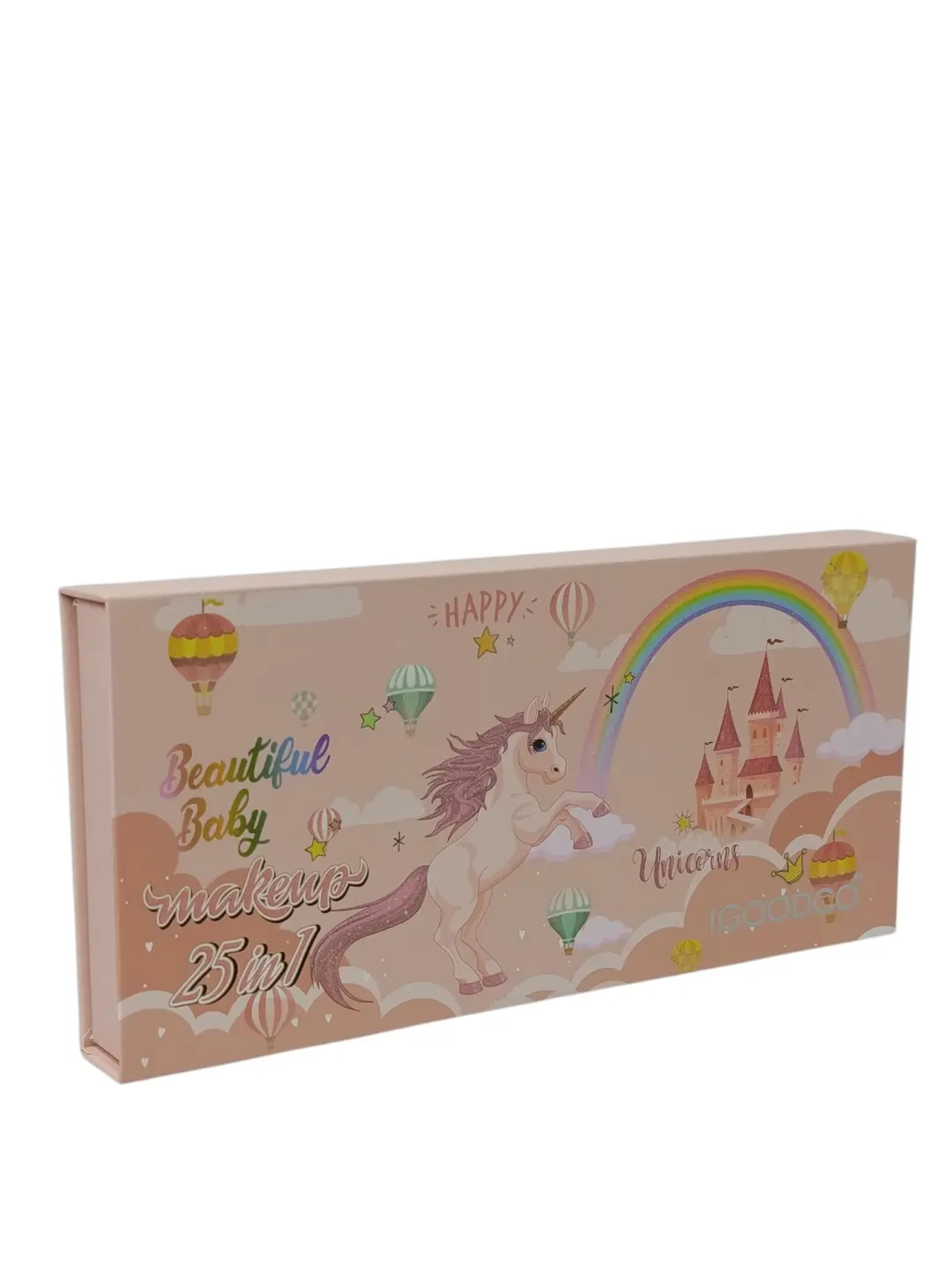 Unicorn 25 in 1 kosmetika to'plami, O'yinchoq makiyaj, 3 yoshdan katta qizlar uchun, Xavfsiz kosmetika — 2-rasm
