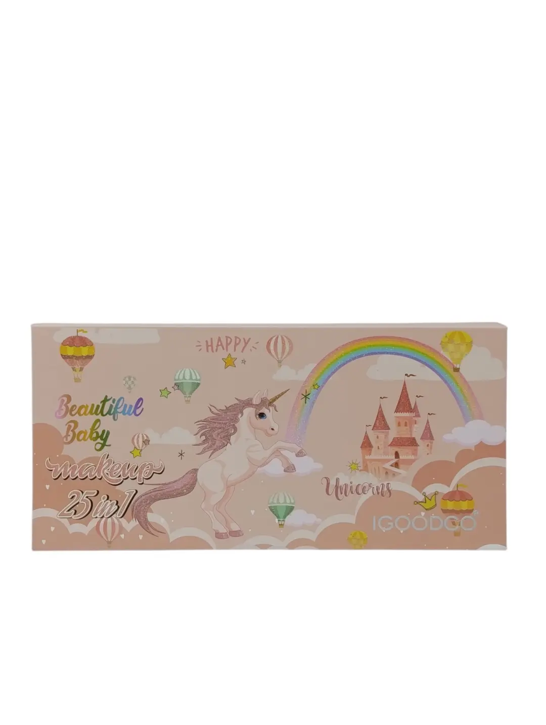 Unicorn 25 in 1 kosmetika to'plami, O'yinchoq makiyaj, 3 yoshdan katta qizlar uchun, Xavfsiz kosmetika — 3-rasm