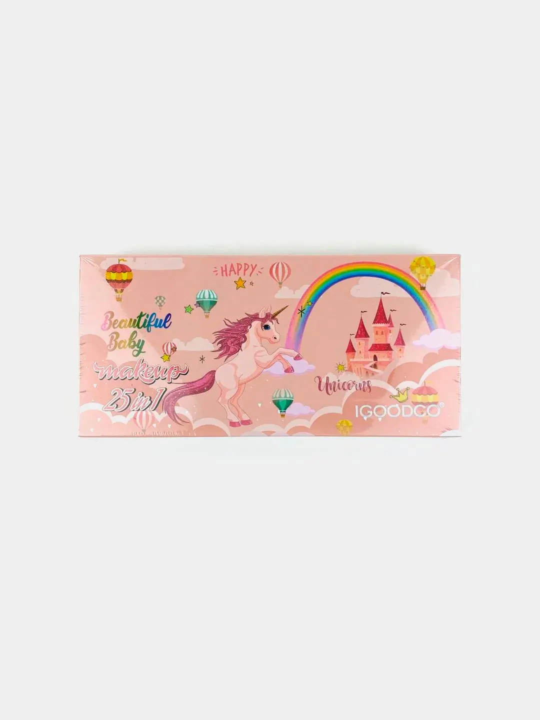 Unicorn 25 in 1 kosmetika to'plami, O'yinchoq makiyaj, 3 yoshdan katta qizlar uchun, Xavfsiz kosmetika