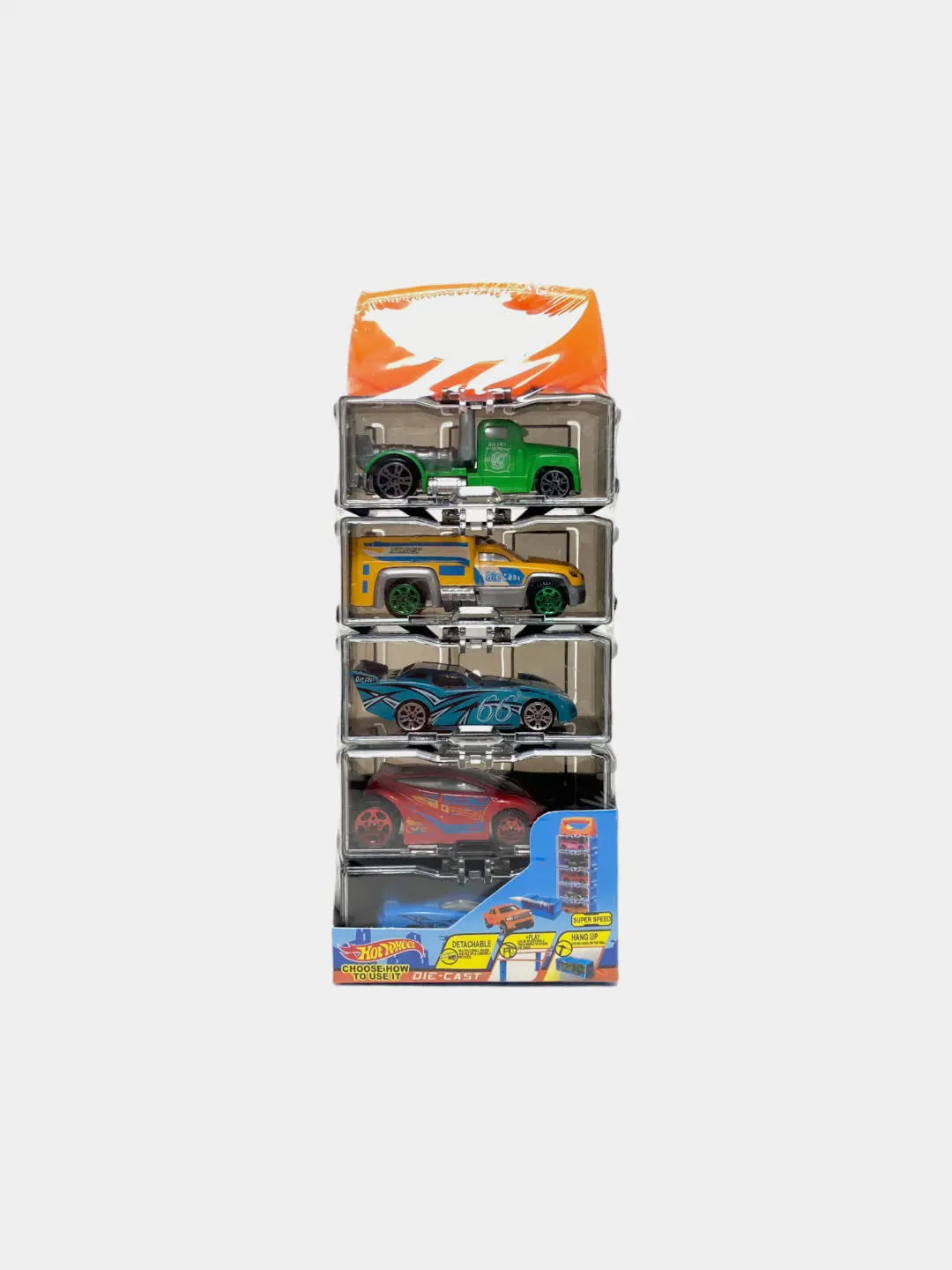 Hot Wheels 5 ta mashina to'plami, Die-cast metall korpus, 3 yoshdan boshlab bolalar uchun, Motorika rivojlantiradi