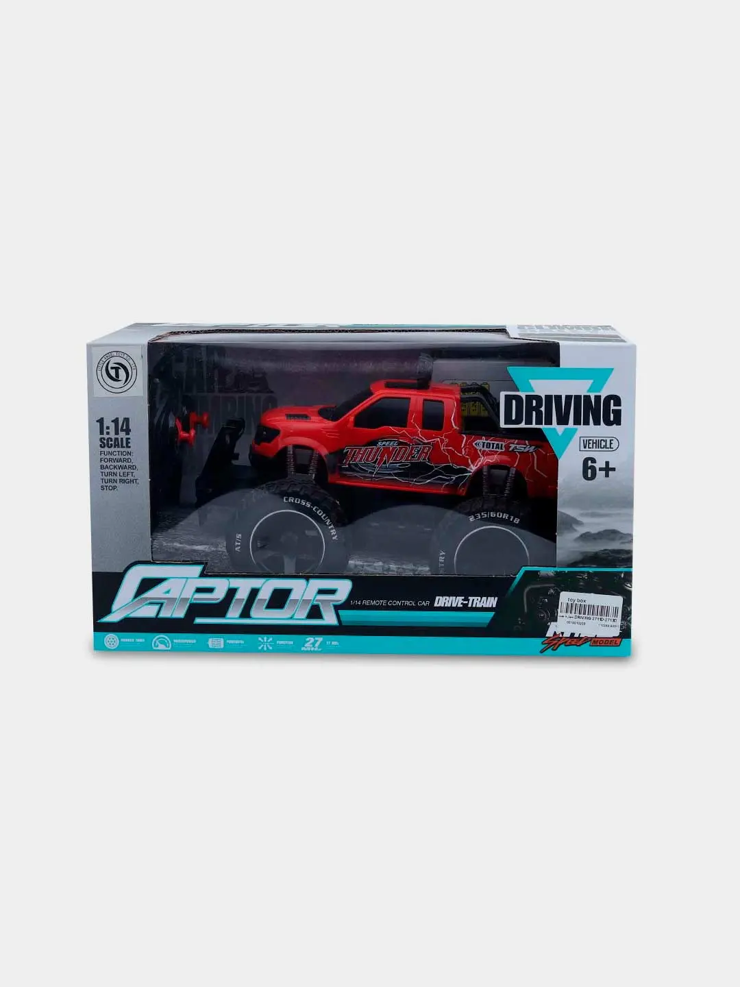 Машина Р/У Raptor внедорожник монстр-трак 1:14 с резиновыми шинами для детей