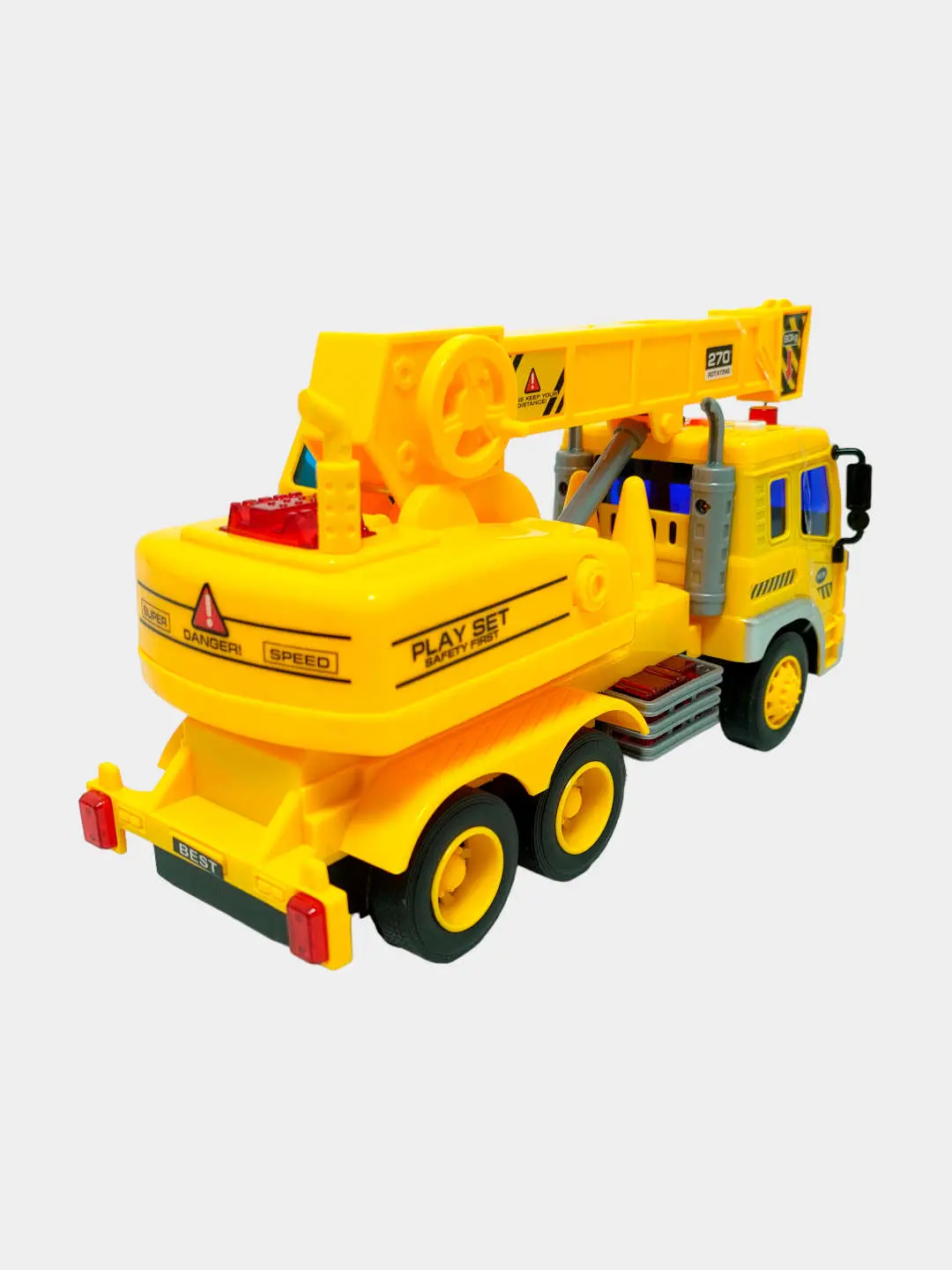Wenyi Builder iyer modelli avtokran, Aylanuvchi strela, 3+ yoshli bolalar uchun, Rolli o'yinlar — 2-rasm