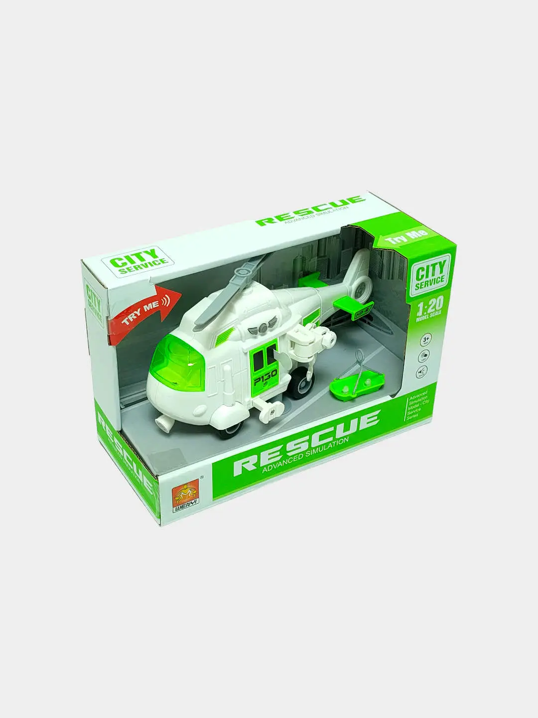 Plastik vertolyot interaktiv rivojlantiruvchi 3+ yoshli bolalar uchun, City Service RESCUE modeli — 2-rasm
