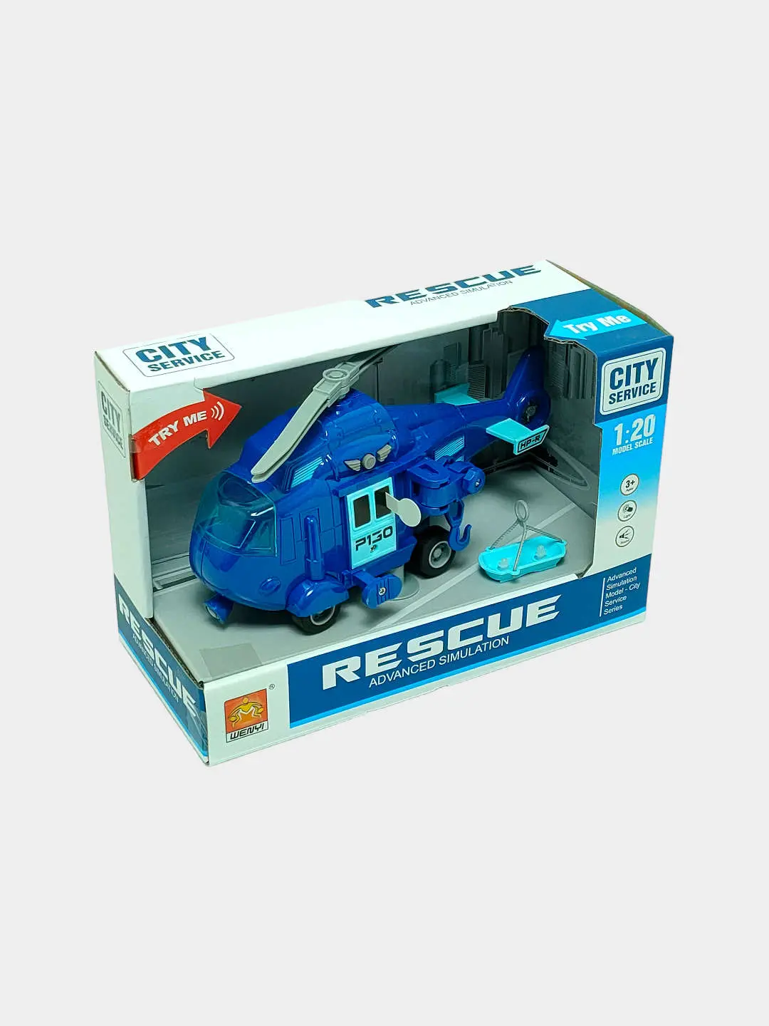 Plastik vertolyot interaktiv rivojlantiruvchi 3+ yoshli bolalar uchun, City Service RESCUE modeli — 3-rasm