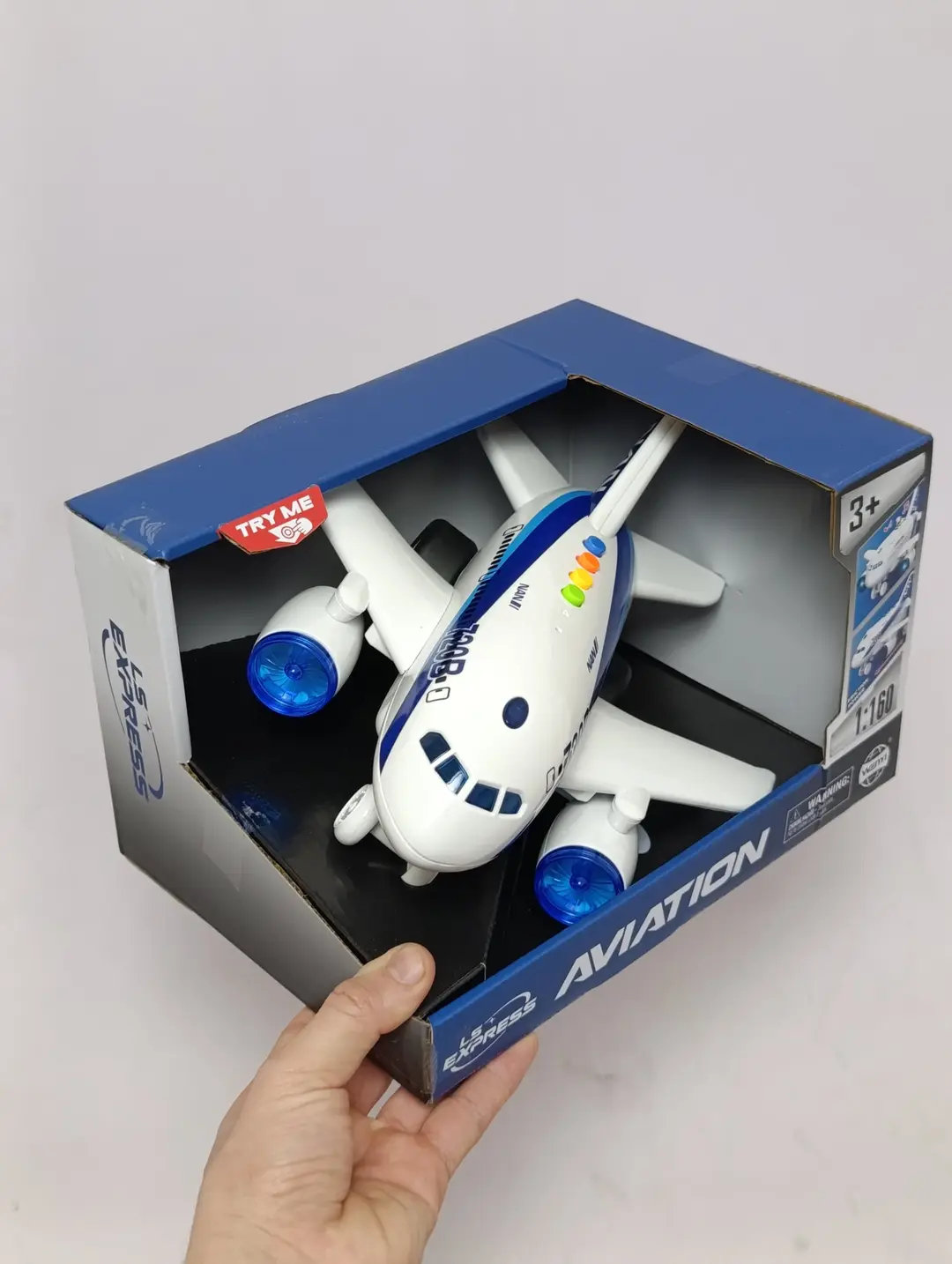 City Aviation o'yinchoq samolyoti inersion, chiroqli va tovushli yo'lovchi layneri