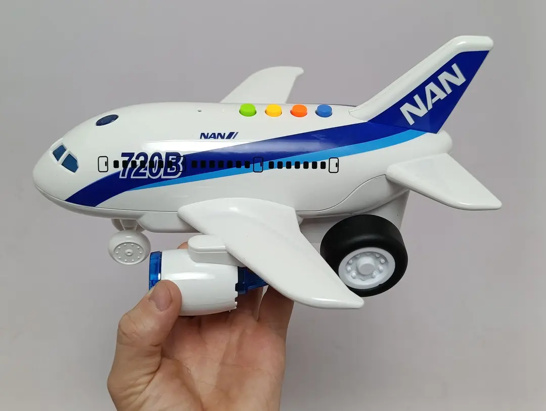 City Aviation o'yinchoq samolyoti inersion, chiroqli va tovushli yo'lovchi layneri — 4-rasm