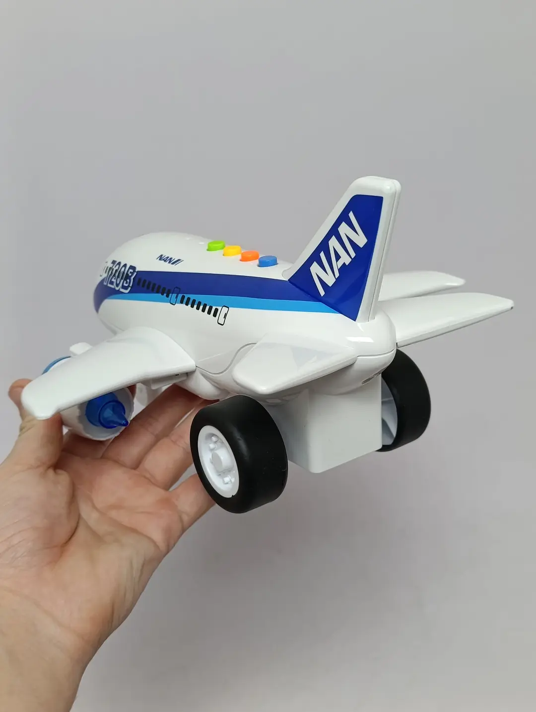 City Aviation o'yinchoq samolyoti inersion, chiroqli va tovushli yo'lovchi layneri — 5-rasm
