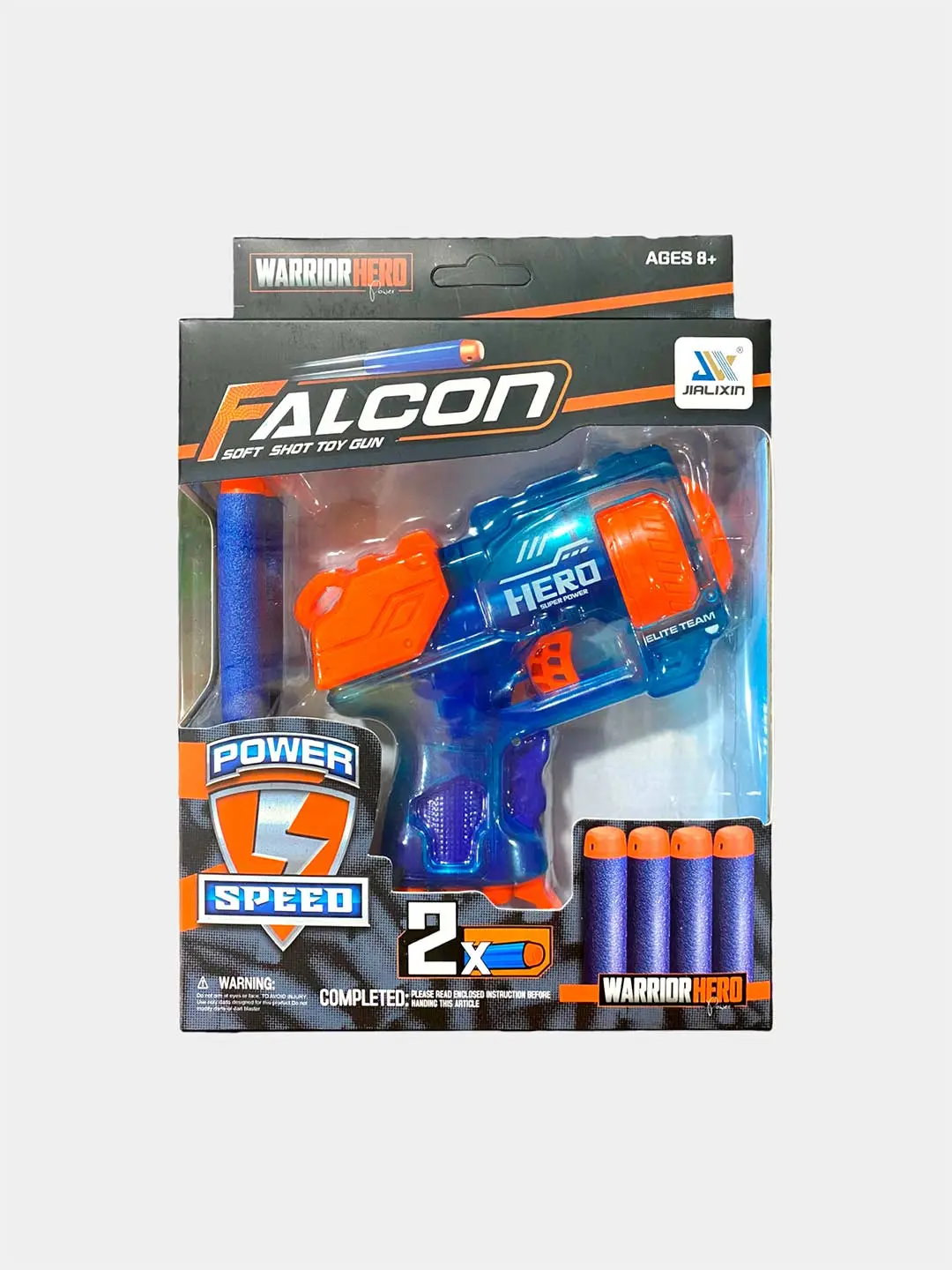 Falcon Warrior Hero Blaster, 8+ yosh bolalar uchun xavfsiz, faol va rolli o'yinlar uchun — 2-rasm