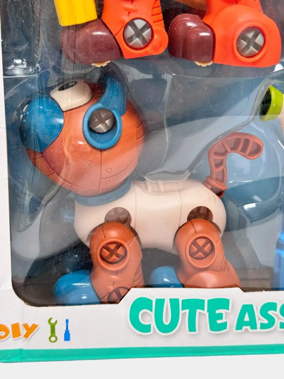 Cute Assembly Pets Konstruktor, Vida uskunali hayvonlar, 3 yoshdan oshgan bolalar uchun rivojlanish o'yinchoqlari, Xavfsiz plastmassa — 7-rasm