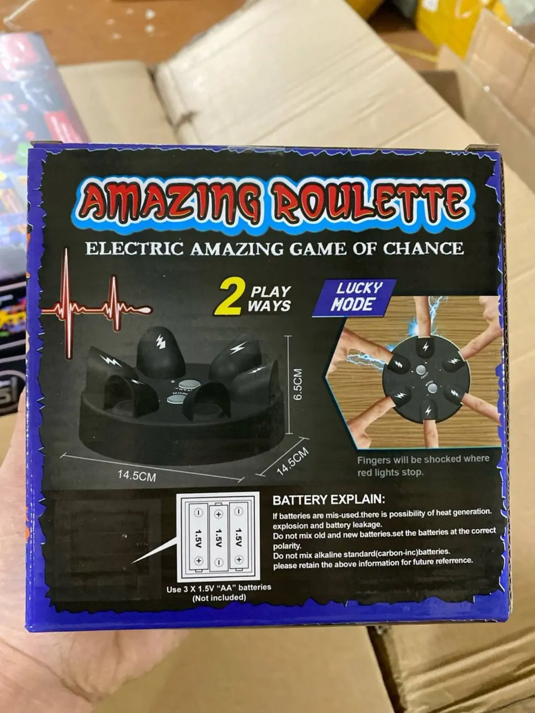 Shoker Amazing Roulette stol o'yini, Interaktiv elektr attraksion, Bayramlar va do'stlar davrasi uchun — 2-rasm
