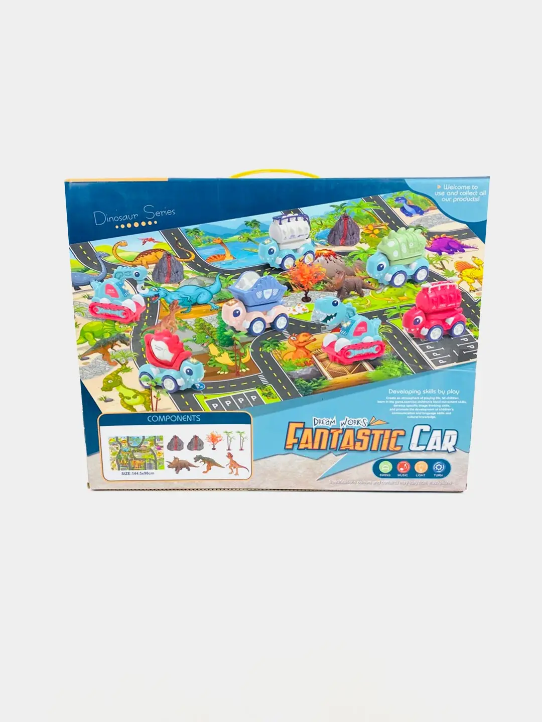 Mini dino mashinalari to'plami Art. 2714B-6 motor rivojlanishi uchun 8 sm. — 2-rasm