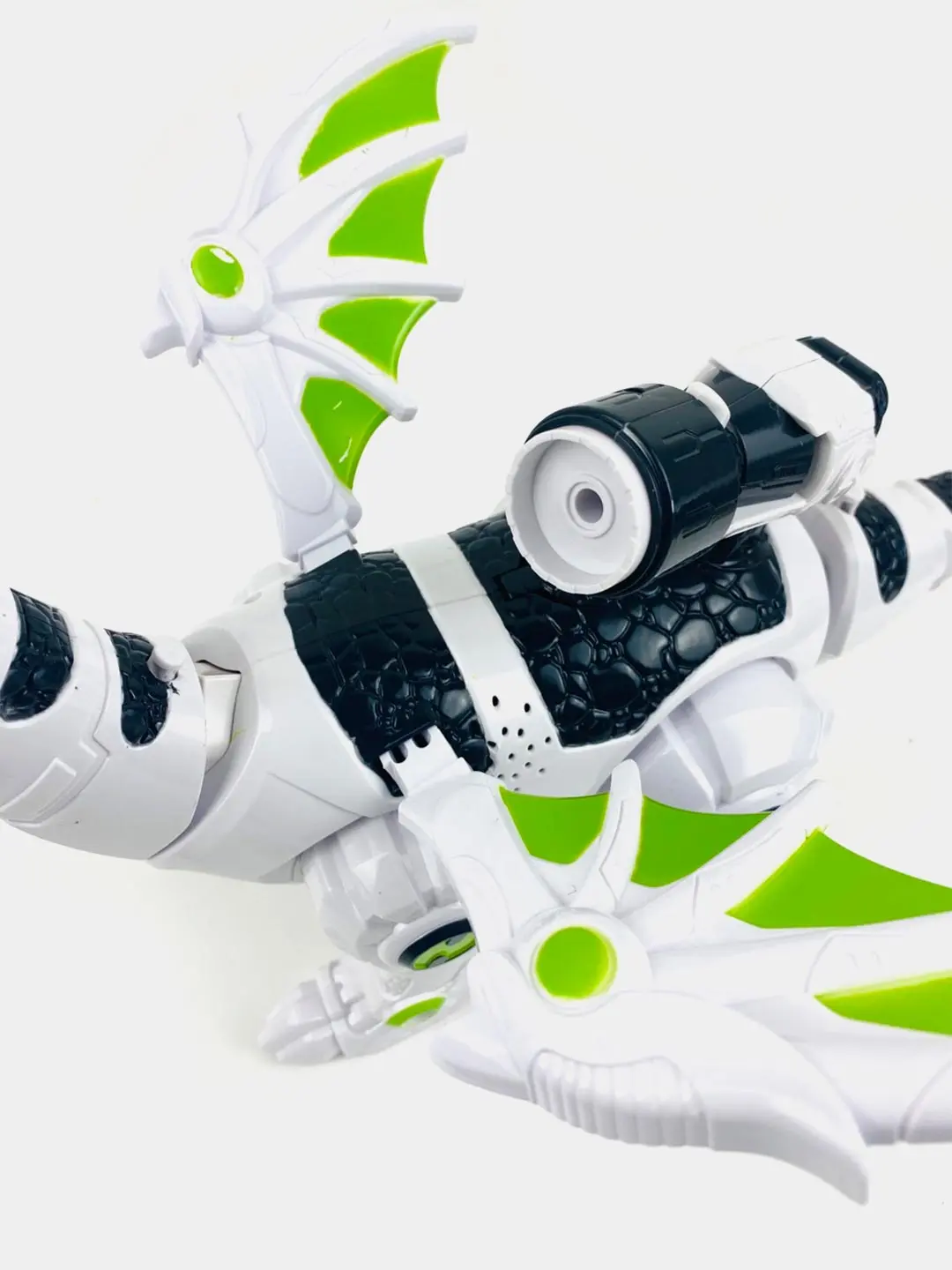 Robot Dinazavr Interaktiv, Oq/Qora/Neon Yagil, 5 yoshdan oshgan bolalar uchun, Motorika rivojlantiradi — 2-rasm