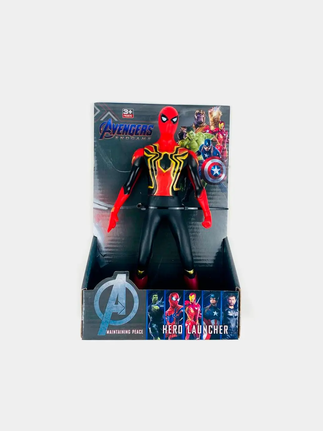 Marvel Kapitan Amerikasi figurasi, Marvel muxlislari va 3+ yoshli bolalar uchun kollektsion o'yinchoq, Batafsil kostyum va qalqon bilan — 2-rasm