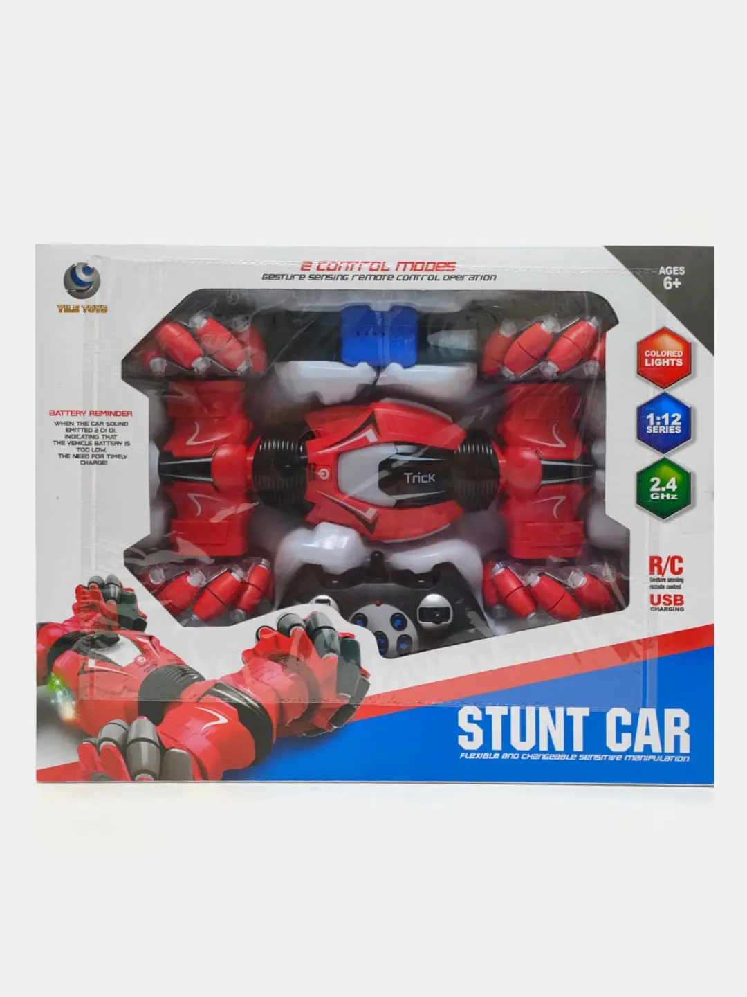 Masofadan boshqariladigan Stunt Car YL-43 mashinasi, qo'l bilan boshqarish sensorli — 2-rasm