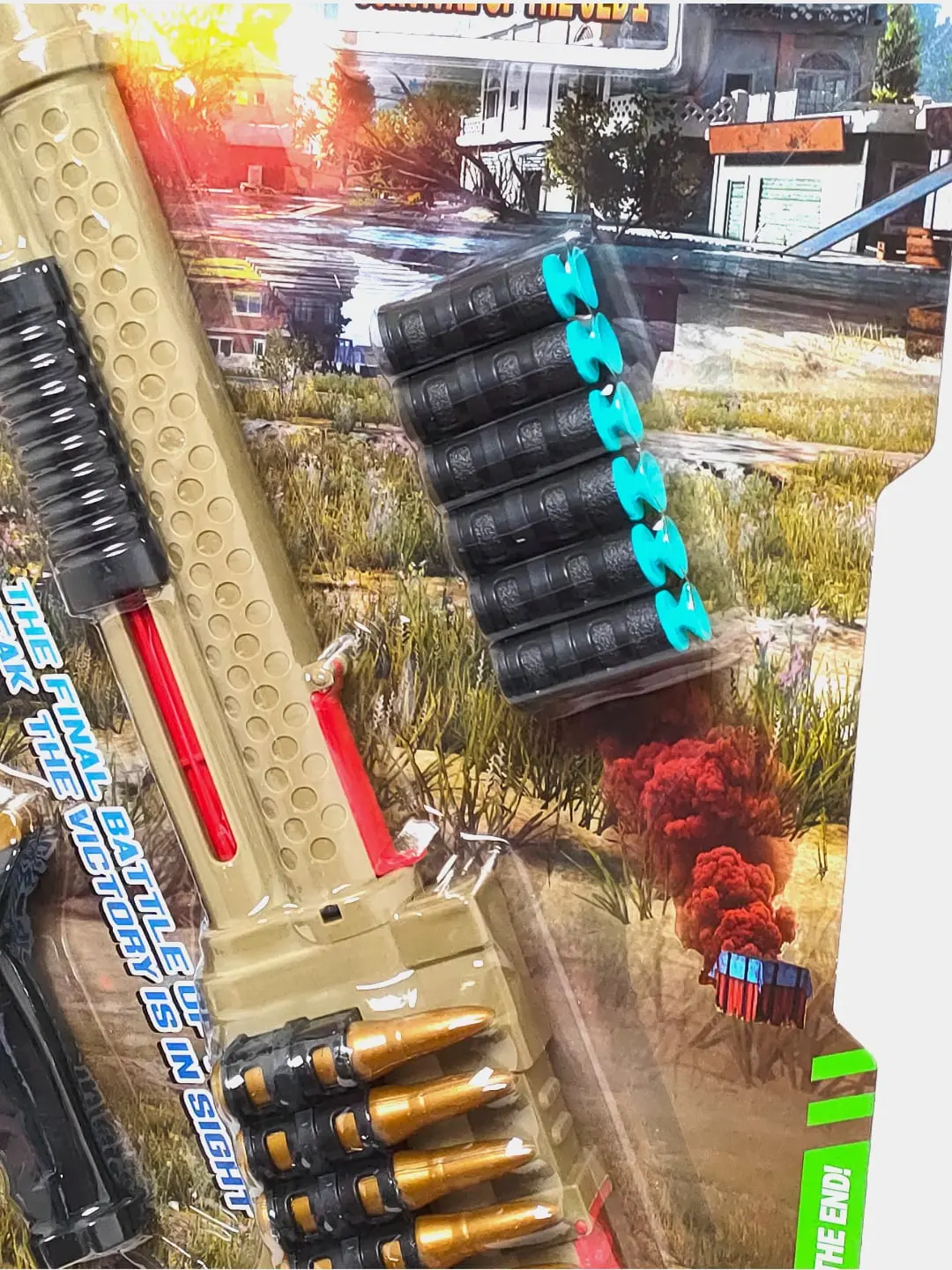 PUBG bolalar uchun 2 ta qurol to'plami: pulemyot, pistolet, patronlar. — 4-rasm
