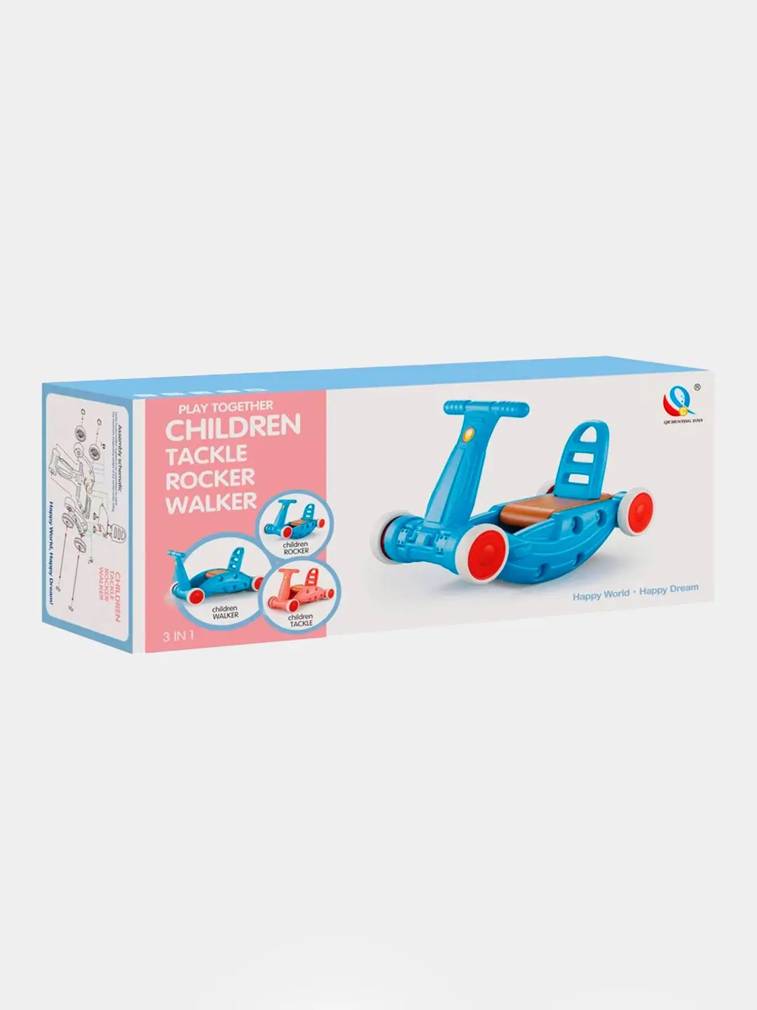 Детская машина-толокар 3 в 1 QICHUNYING TOYS, качалка и ходунки для развития ребенка