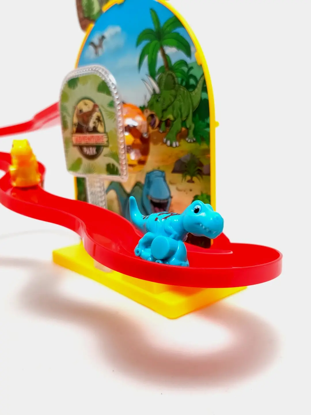Dinosaur Park slidashi o'yinchoq seti, Yorug'lik-ovoz effektlari, 3 yoshdan oshgan bolalar uchun, Motor rivojlanishi — 7-rasm