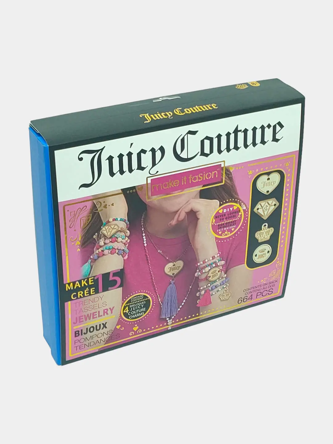 Juicy Couture Make It Real Muzlatilgan qalb 2 bilakuzuklar yasash uchun munchoqlar to'plami — 4-rasm