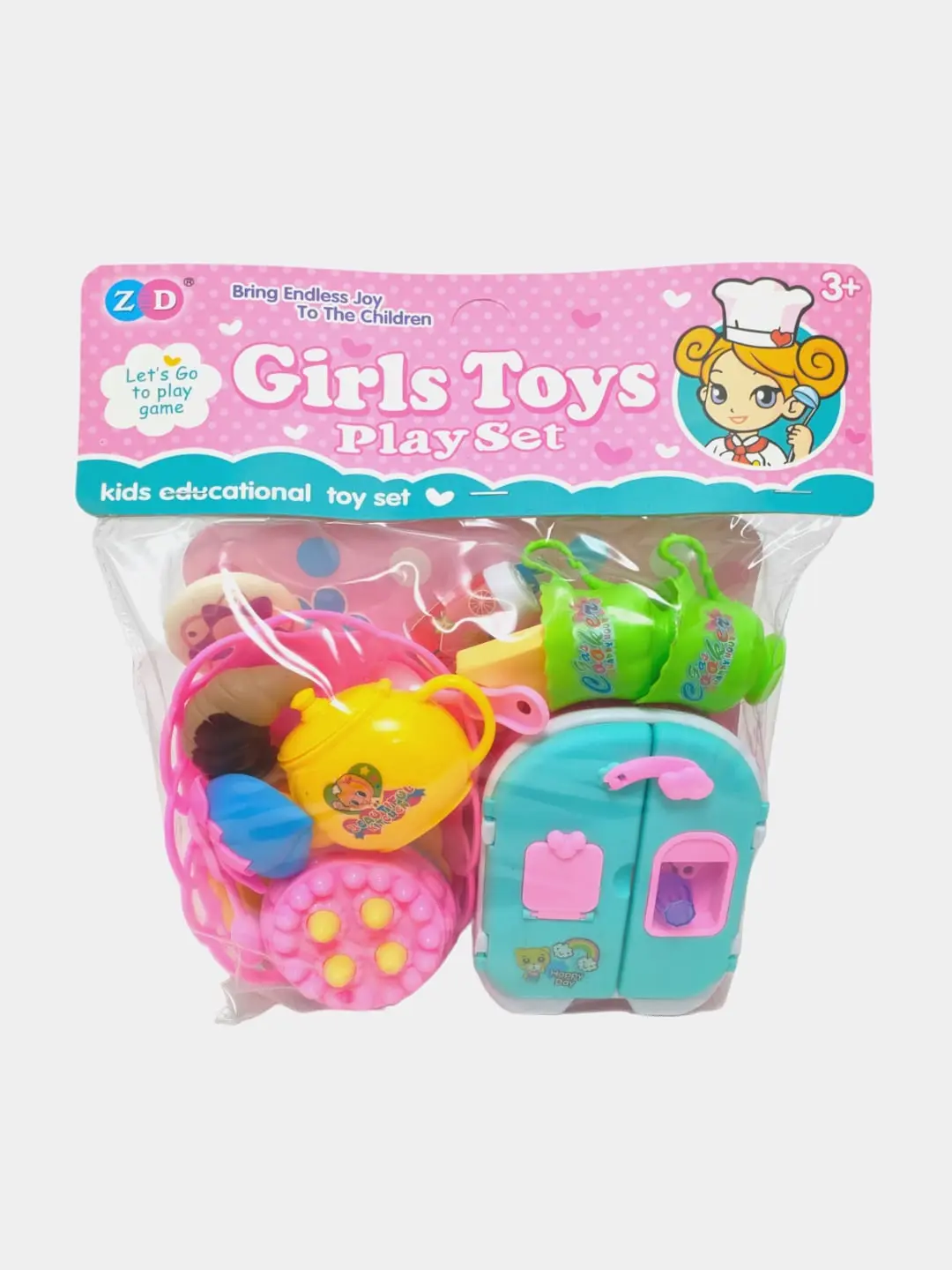 Girls Toys o'yinchoq idishlar to'plami, Muzlatgich va sabzavotlar bilan o'yin to'plami, Qizlar uchun Rol o'yinlari uchun — 2-rasm
