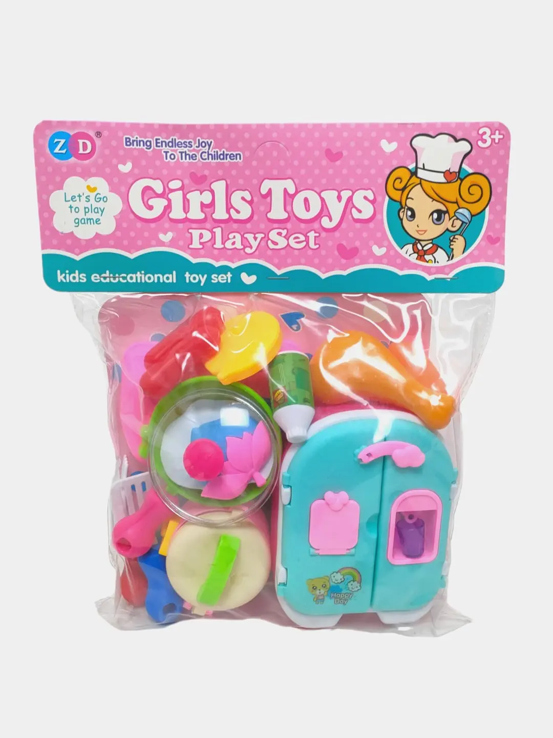 Girls Toys o'yinchoq idishlar to'plami, Muzlatgich va sabzavotlar bilan o'yin to'plami, Qizlar uchun Rol o'yinlari uchun