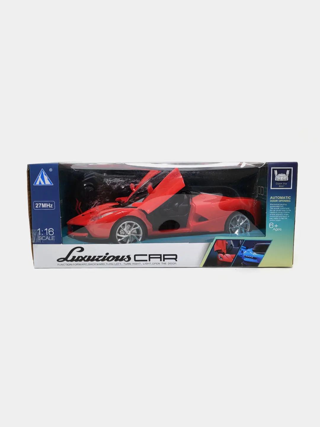 Masofadan boshqariladigan FERRARI mashinasi 1:16, eshiklari ochiladi, chiroqli — 4-rasm