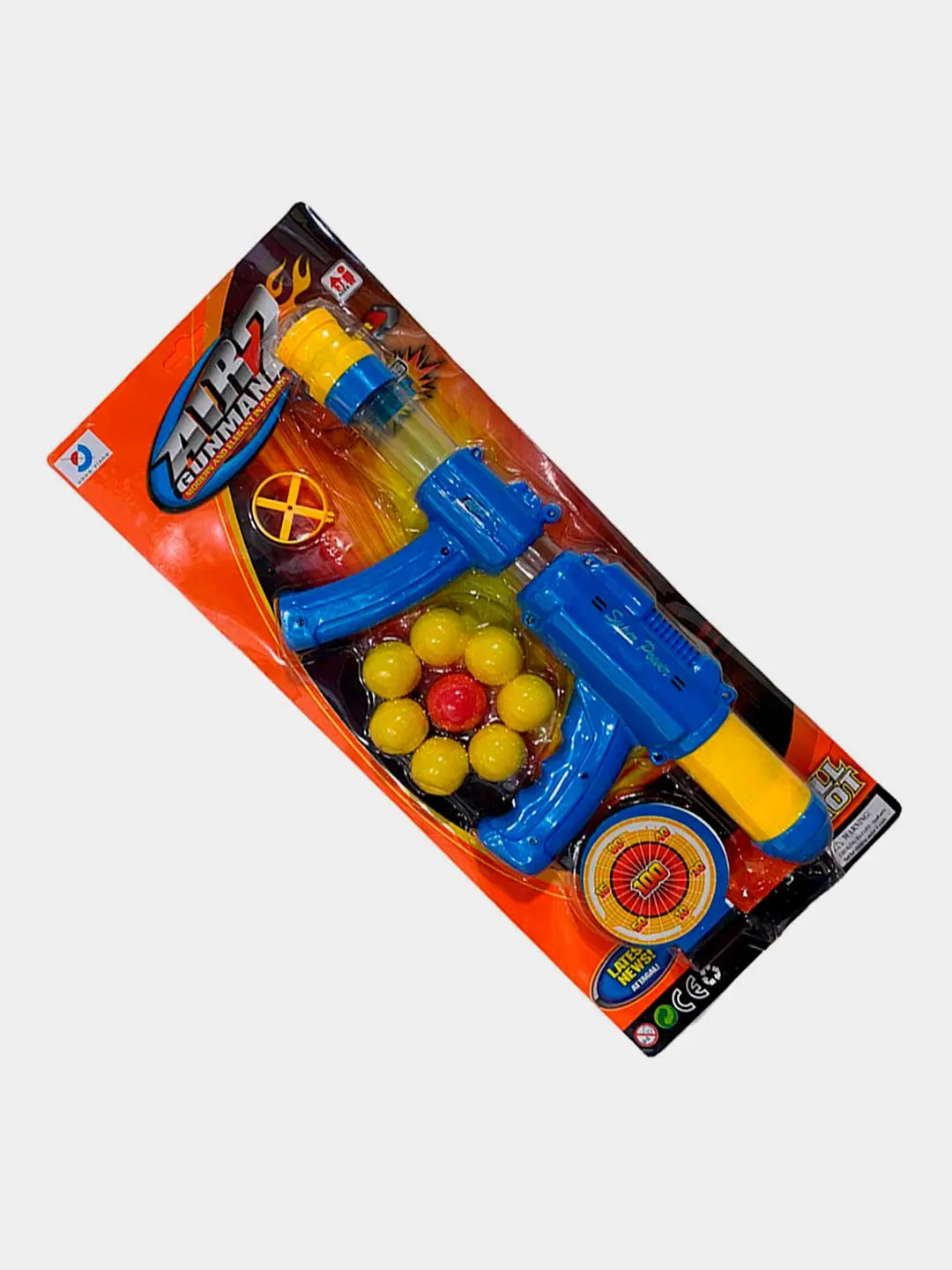 Air gunman o'yinchoq pnevmatik to'pponcha, nishon va yumshoq koptoklar to'plami