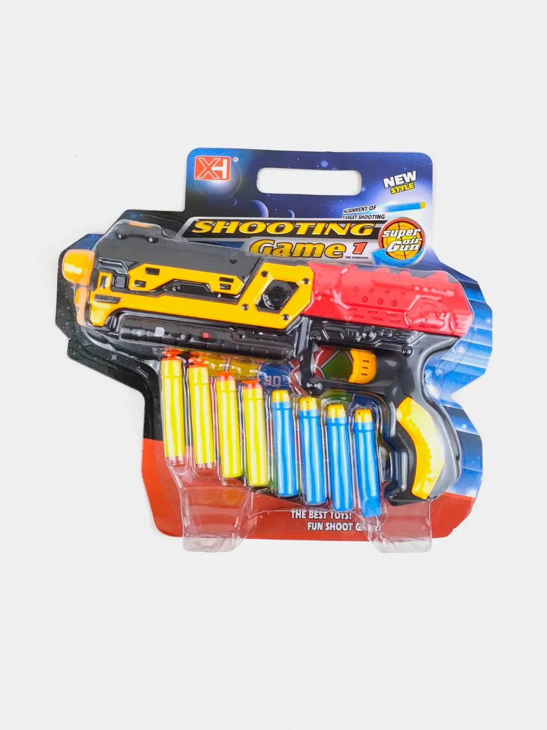 Shooting Game XH021B Blaster, Yumshoq xavfsiz patronlar, O'tkirlik va motorika rivojlanishi, Faol o'yinlar uchun — 2-rasm