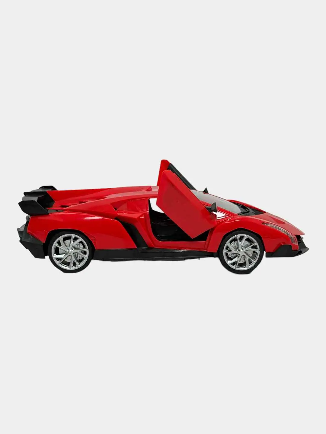 Lamborghini Veneno masofadan boshqariladigan mashina, eshiklari ochiladi, qizil