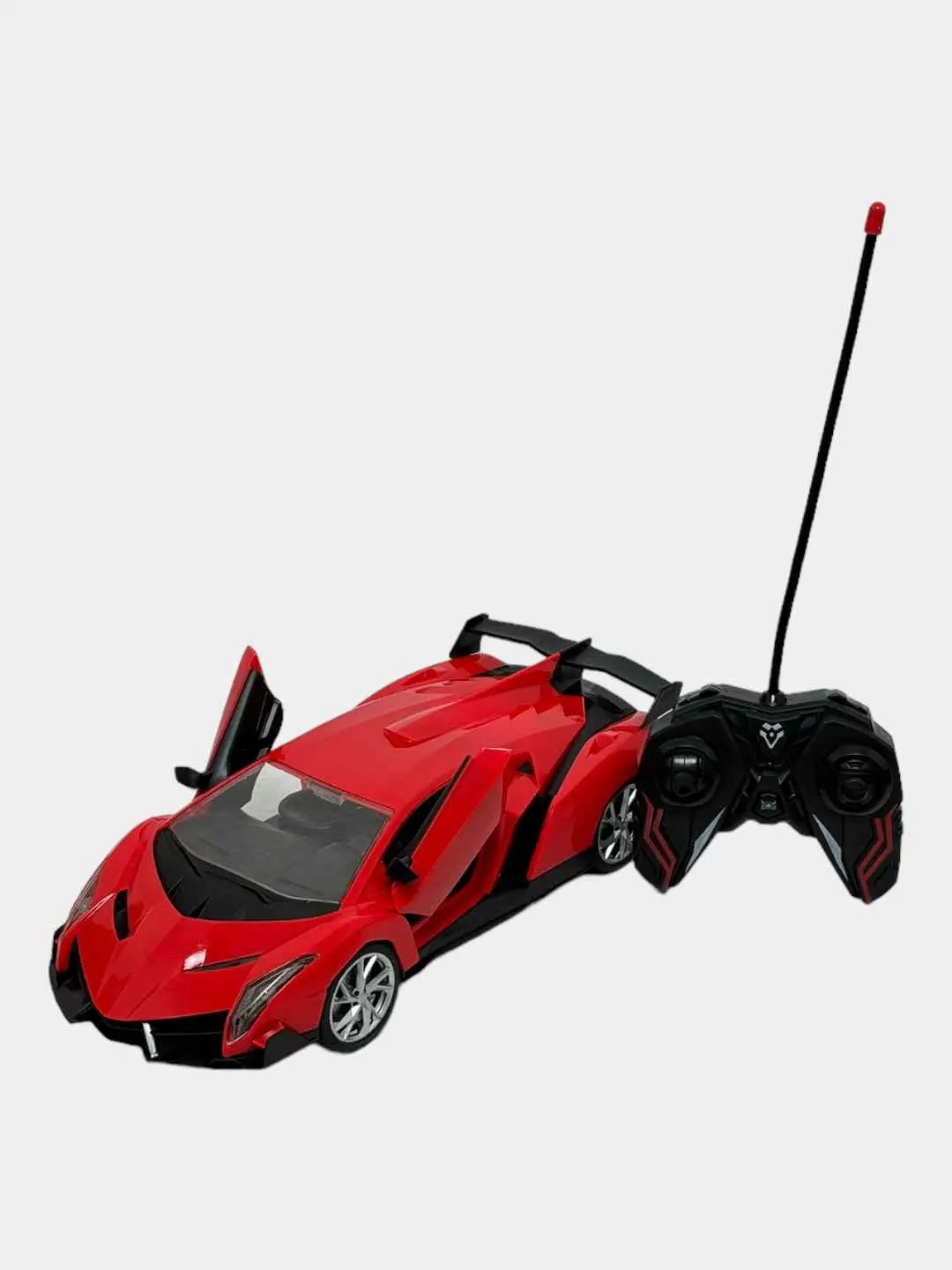 Lamborghini Veneno masofadan boshqariladigan mashina, eshiklari ochiladi, qizil — 4-rasm