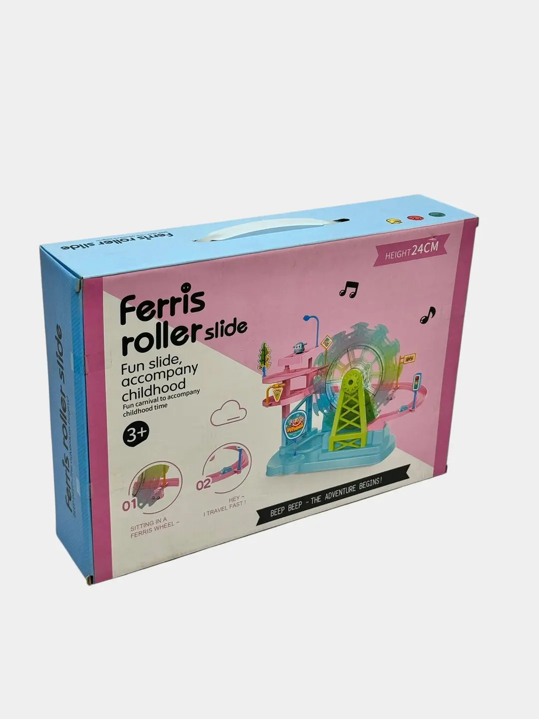 Bolalar o'yin uskunasi Ferris roller slide rivojlantiruvchi karusel 3+