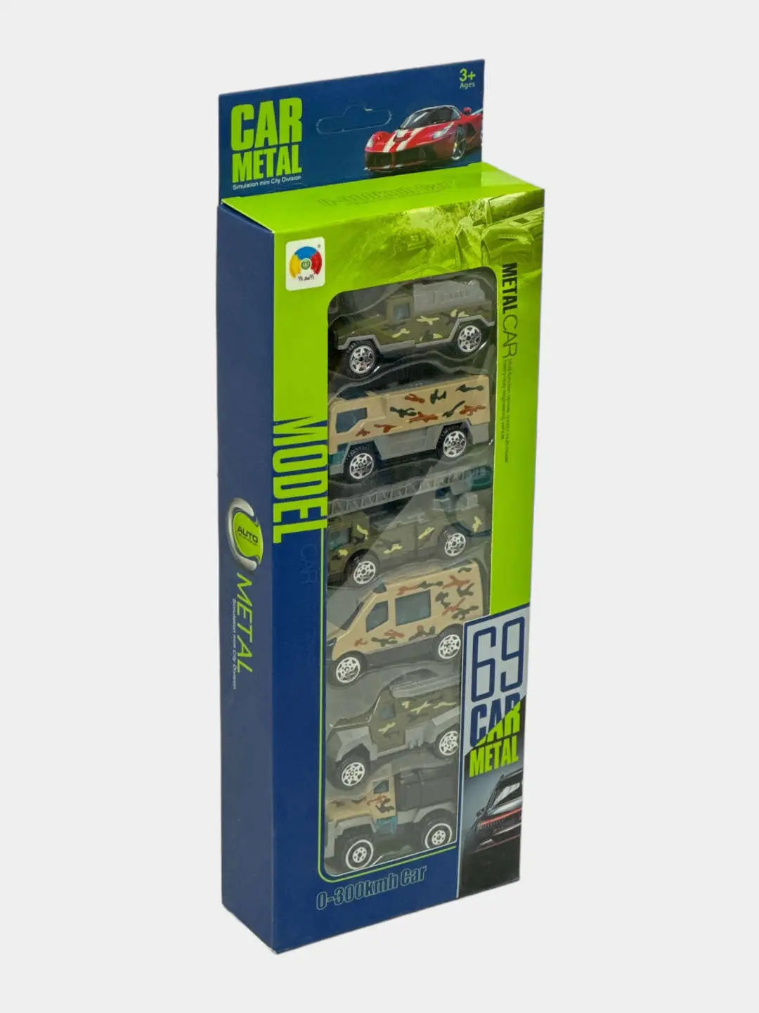 CAR Metal harbiy metall mashinkalari, 6 ta model to'plami, 3+ yosh bolalar uchun, Ijodiy o'yinlar
