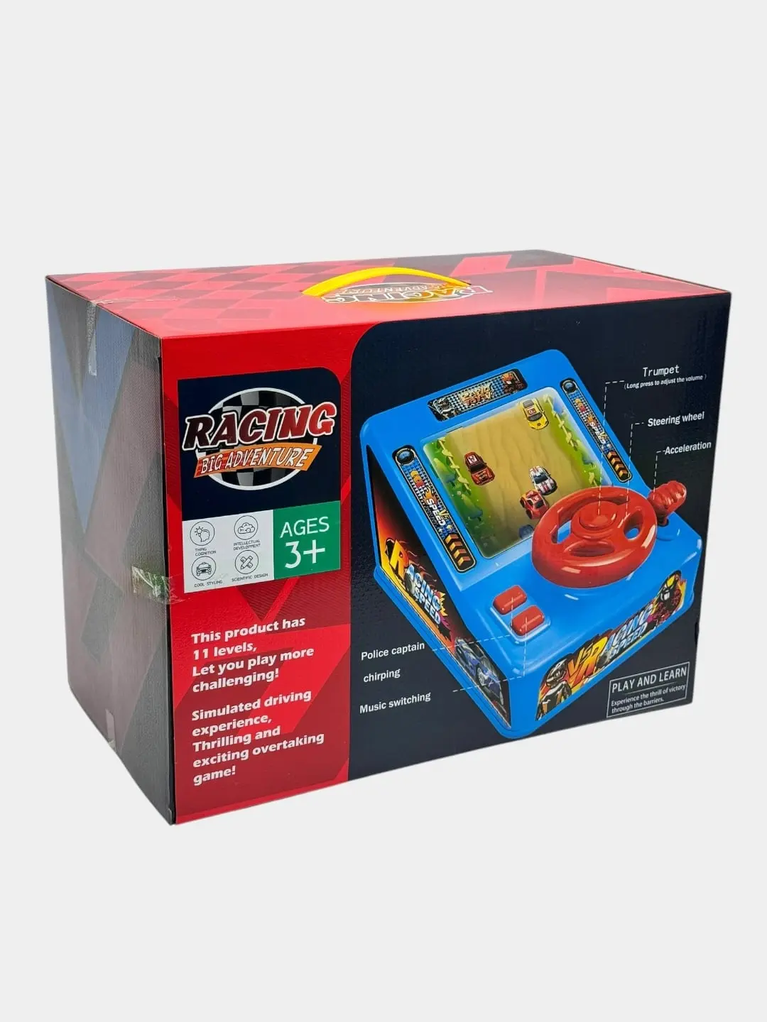 Avtoshka Racing o'yinchoq ruli, 11 murakkablik darajasi va ovozli effektlar bilan, 3 yoshdan oshgan bolalar uchun — 4-rasm