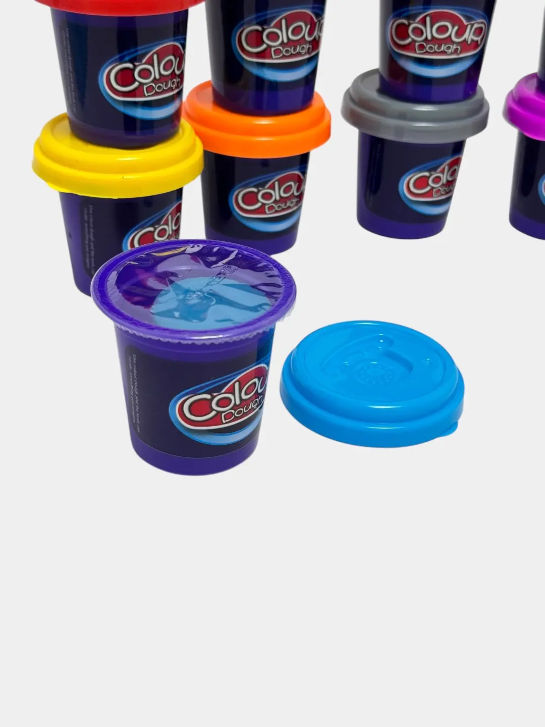 Colour Dough plastilin to'plami, 10 yorqin rang, 3 yoshdan bolalar ijodi uchun, xavfsiz leplka, sovg'a — 4-rasm