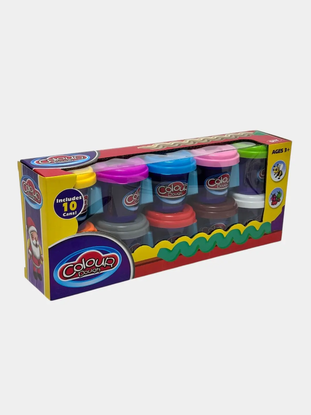 Colour Dough plastilin to'plami, 10 yorqin rang, 3 yoshdan bolalar ijodi uchun, xavfsiz leplka, sovg'a — 7-rasm