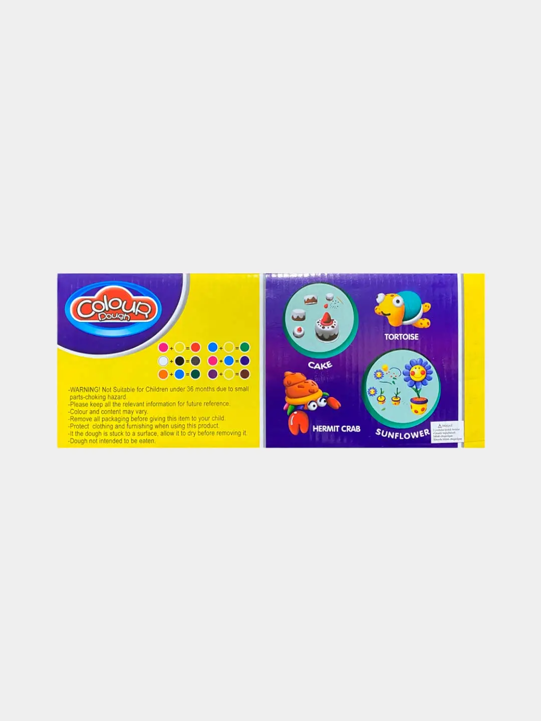 Colour Dough plastilin to'plami, 10 yorqin rang, 3 yoshdan bolalar ijodi uchun, xavfsiz leplka, sovg'a — 6-rasm