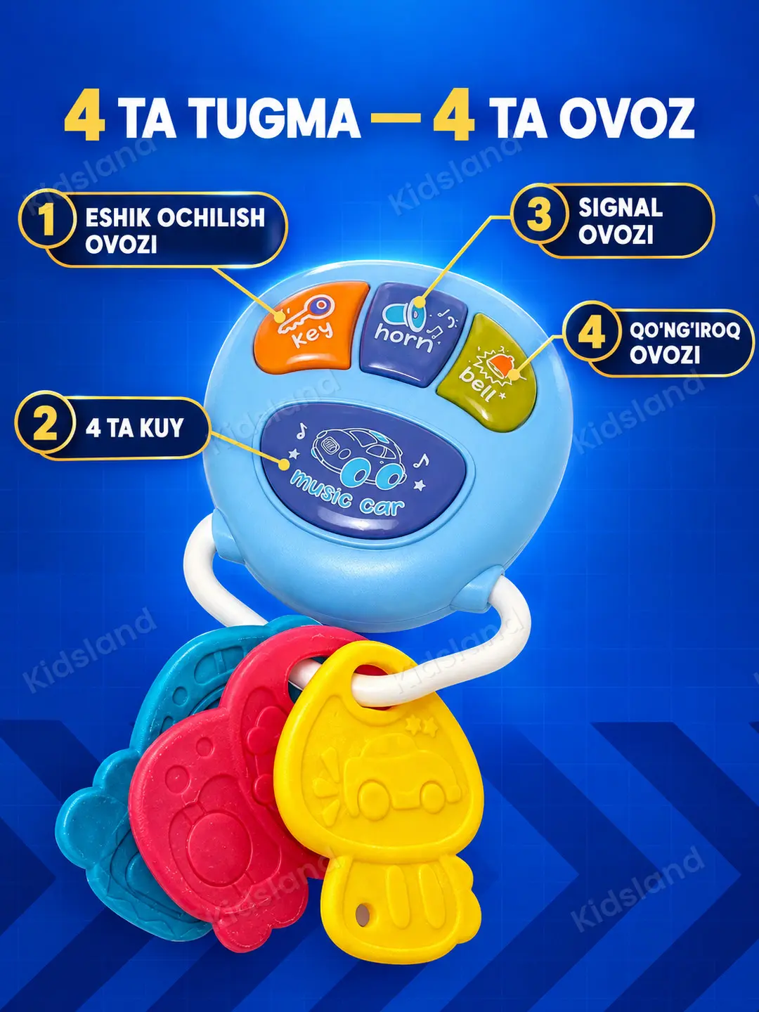 Rivojlantiruvchi musiqa interaktiv teksturali kalitli o'yinchoq 855-73D. Kodi. 02995 — 5-rasm
