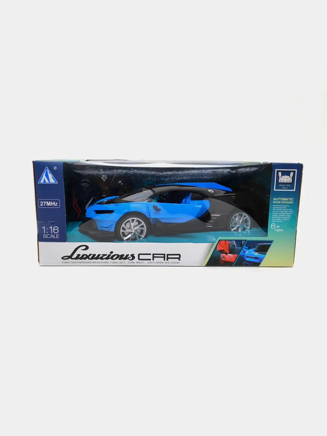 Bugatti radio boshqariladigan sport mashina ko'k bolalar uchun 1:16 — 2-rasm