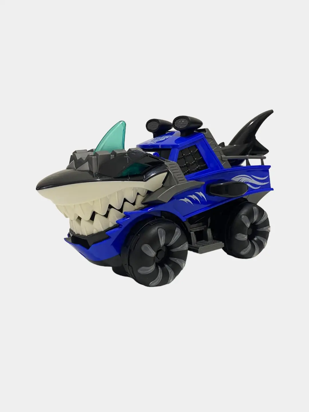 Akula Chariot katalgisi, yorqin dizayn va katta g'ildiraklar, 3 yoshdan boshlab, ro'llli o'yinlar uchun — 3-rasm