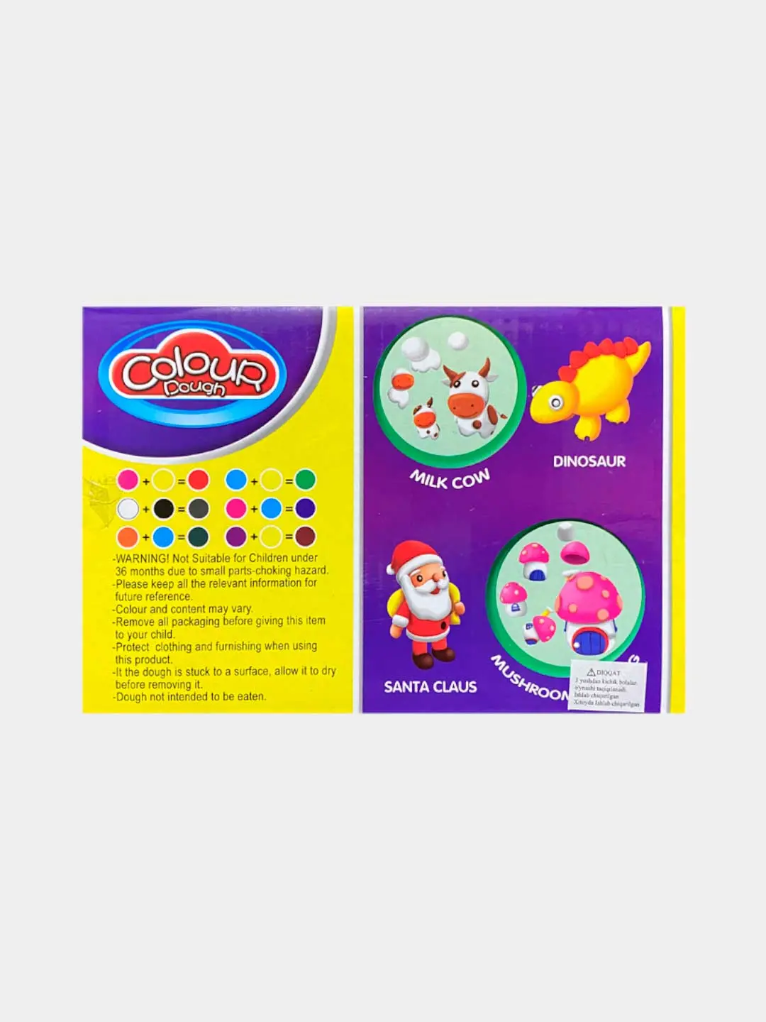 Yumshoq plastilin Colour Dough bolalar ijodiyoti uchun, lepka massasi, 6 xil rang — 2-rasm