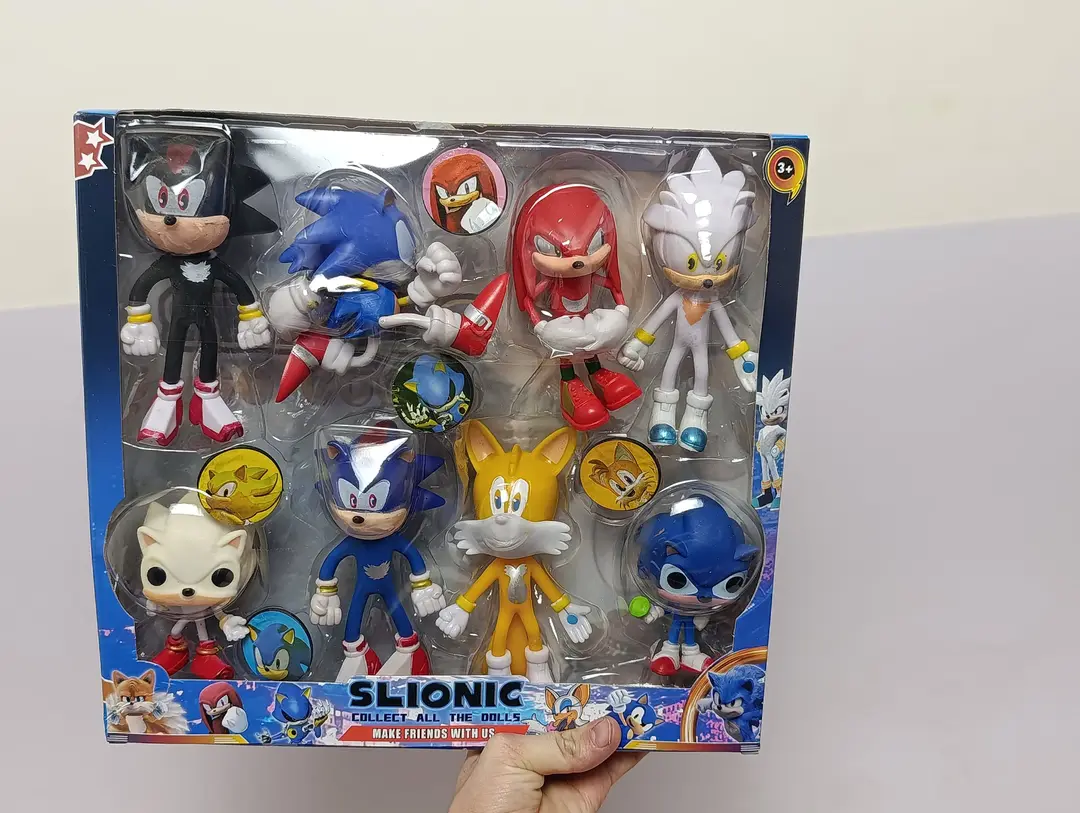 Sonic Qahramonlari Figurchalari O'yin To'plami, O'yindan Personajlar, 3 Yoshdan Bolalar Uchun, Plastik O'yinchoqlar — 2-rasm